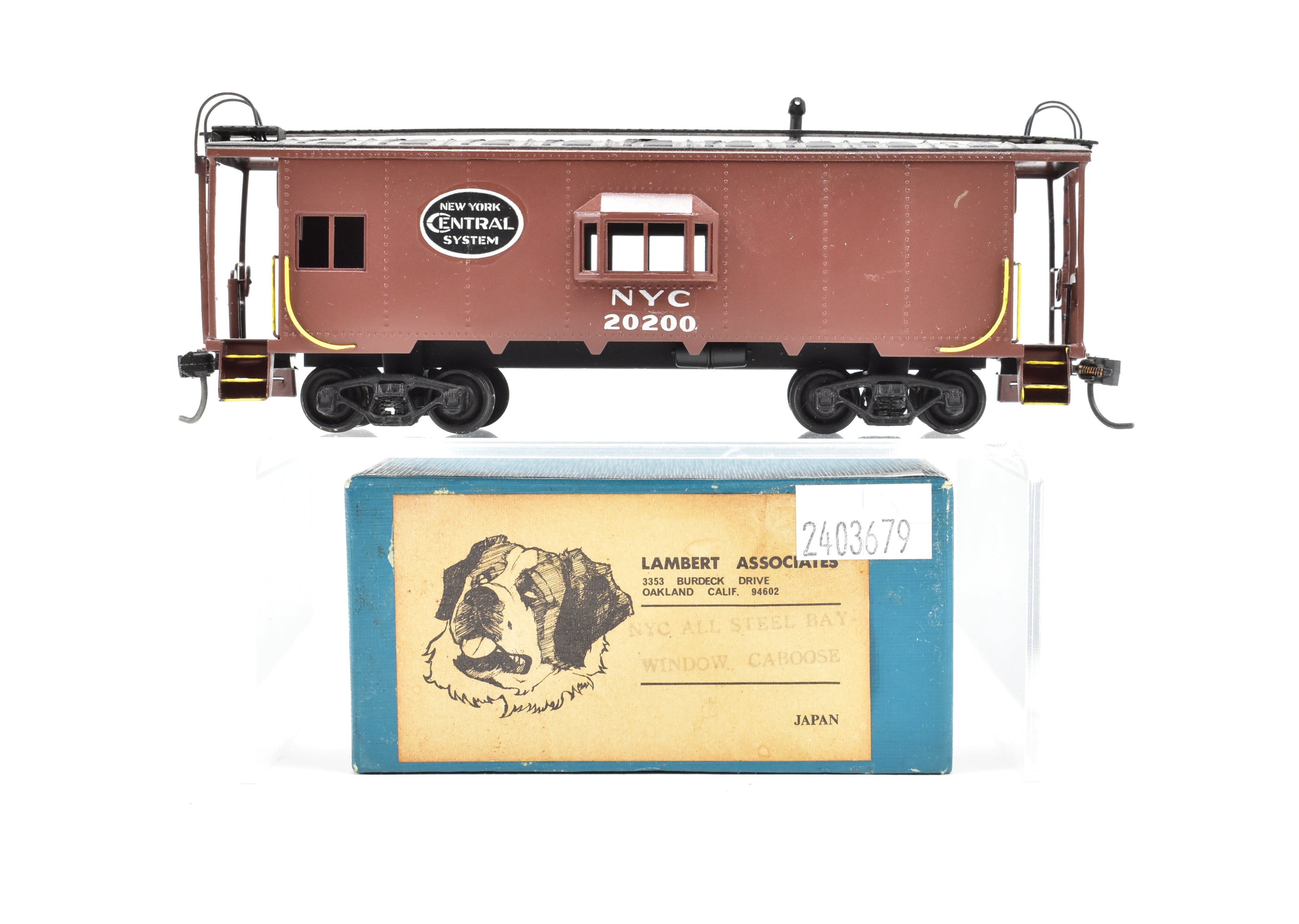 HO Scale Brass Model Train - Lambert NYC New York Central N7 All - Steel Bay Window Caboose CP by Despatch Shops
