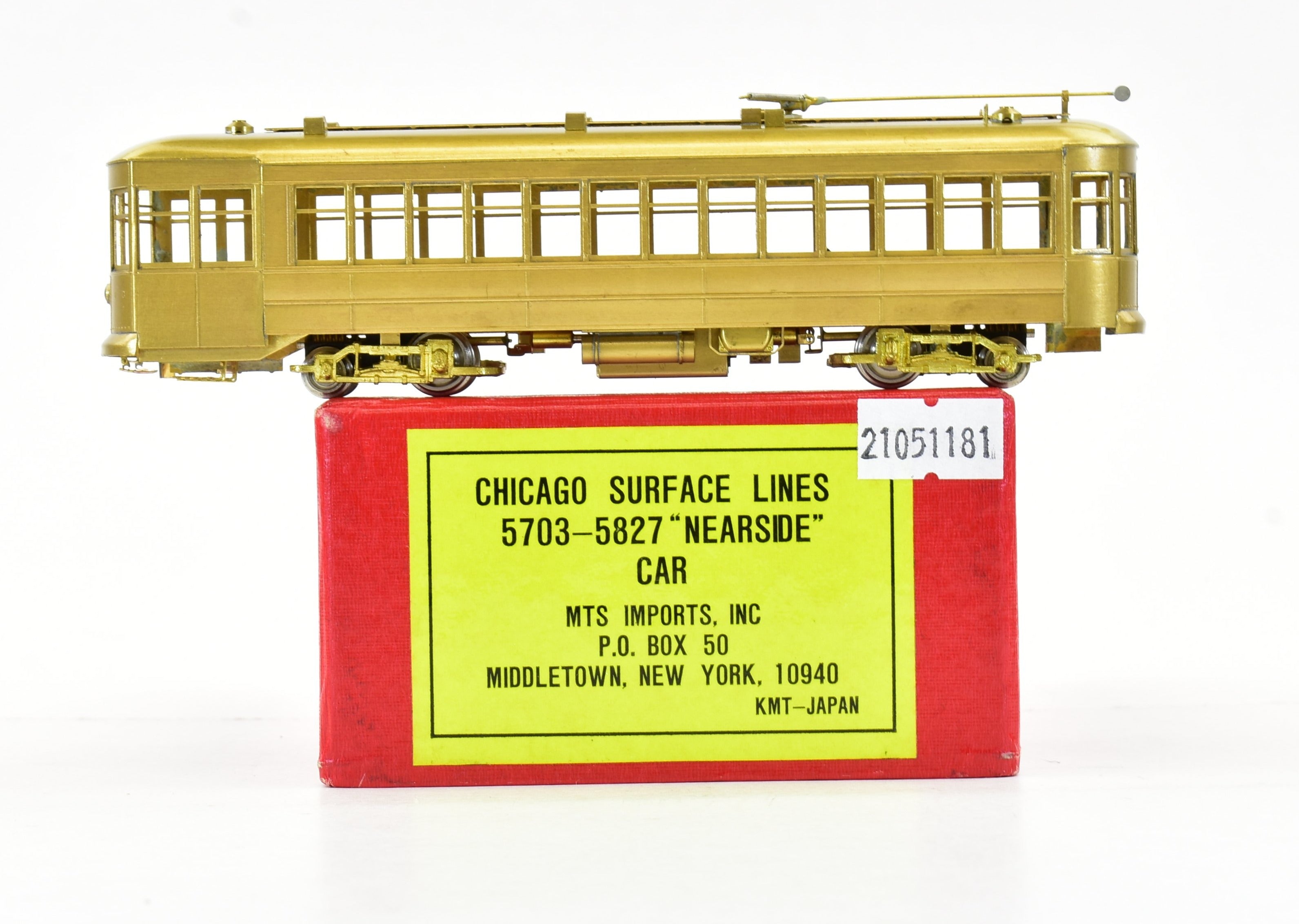 HO Scale Brass Model Train - MTS Imports CSL Chicago Surface Lines 5703 - 5827 Nearside Car for Model Railroading Enthusiasts
