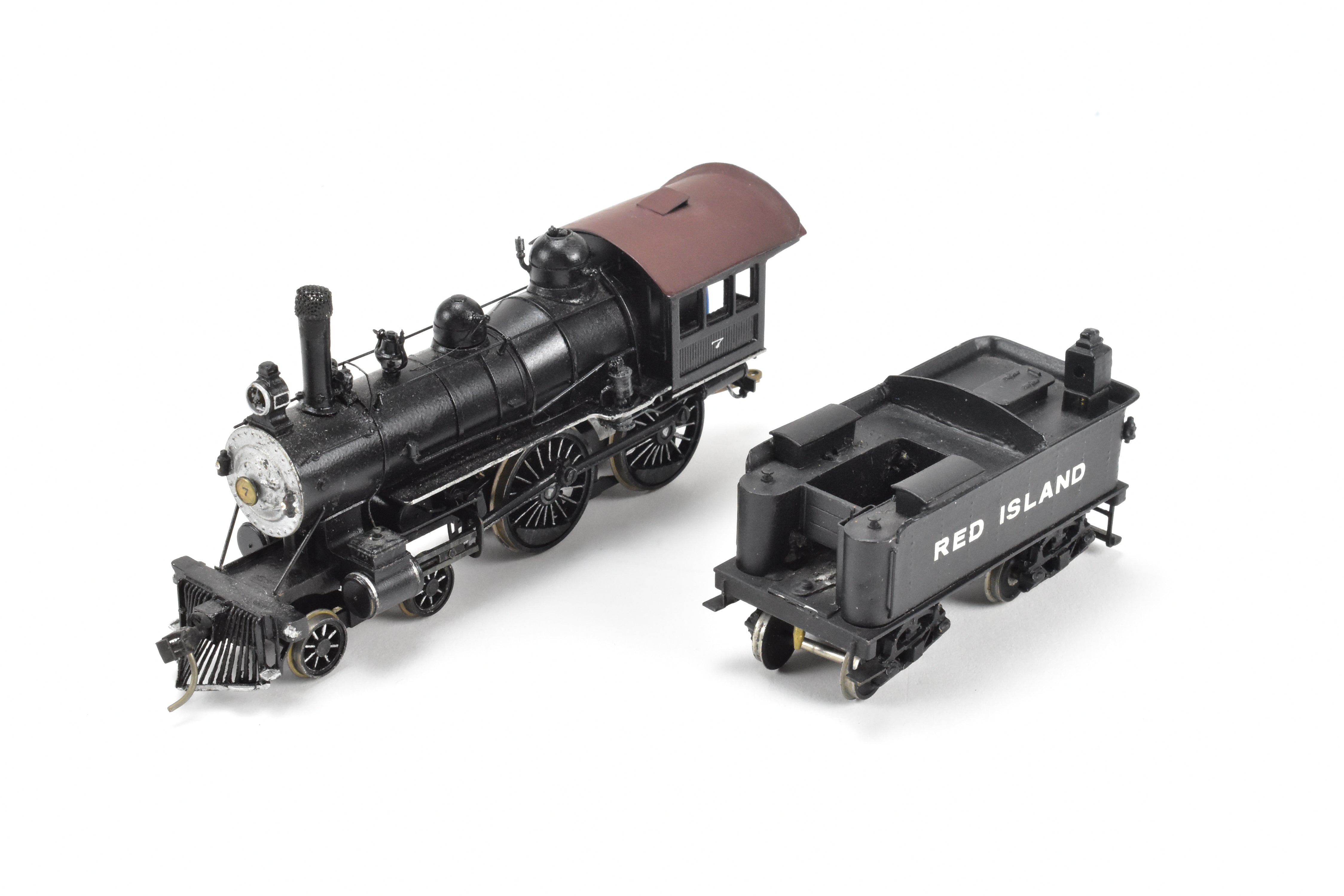 HO Scale Brass LMB NYC - New York Central Buchanan Style 4-4-0 CP Fictional Railroad Model in Red Color