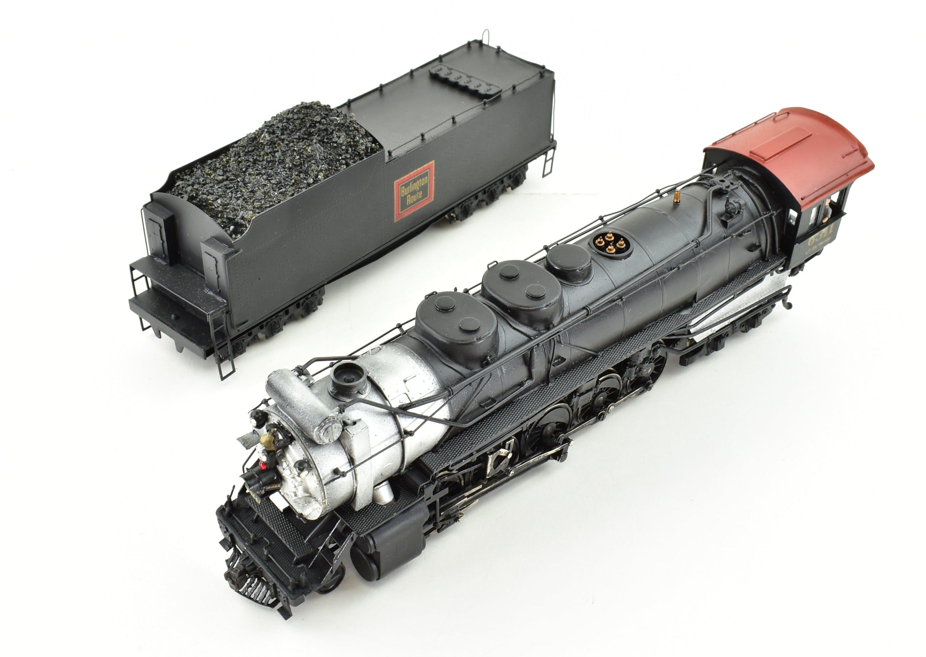 HO Scale Brass Nickel - Plated NPP CB&Q Burlington Route 2 - 10 - 4 Class M - 4 Custom Painted Locomotive