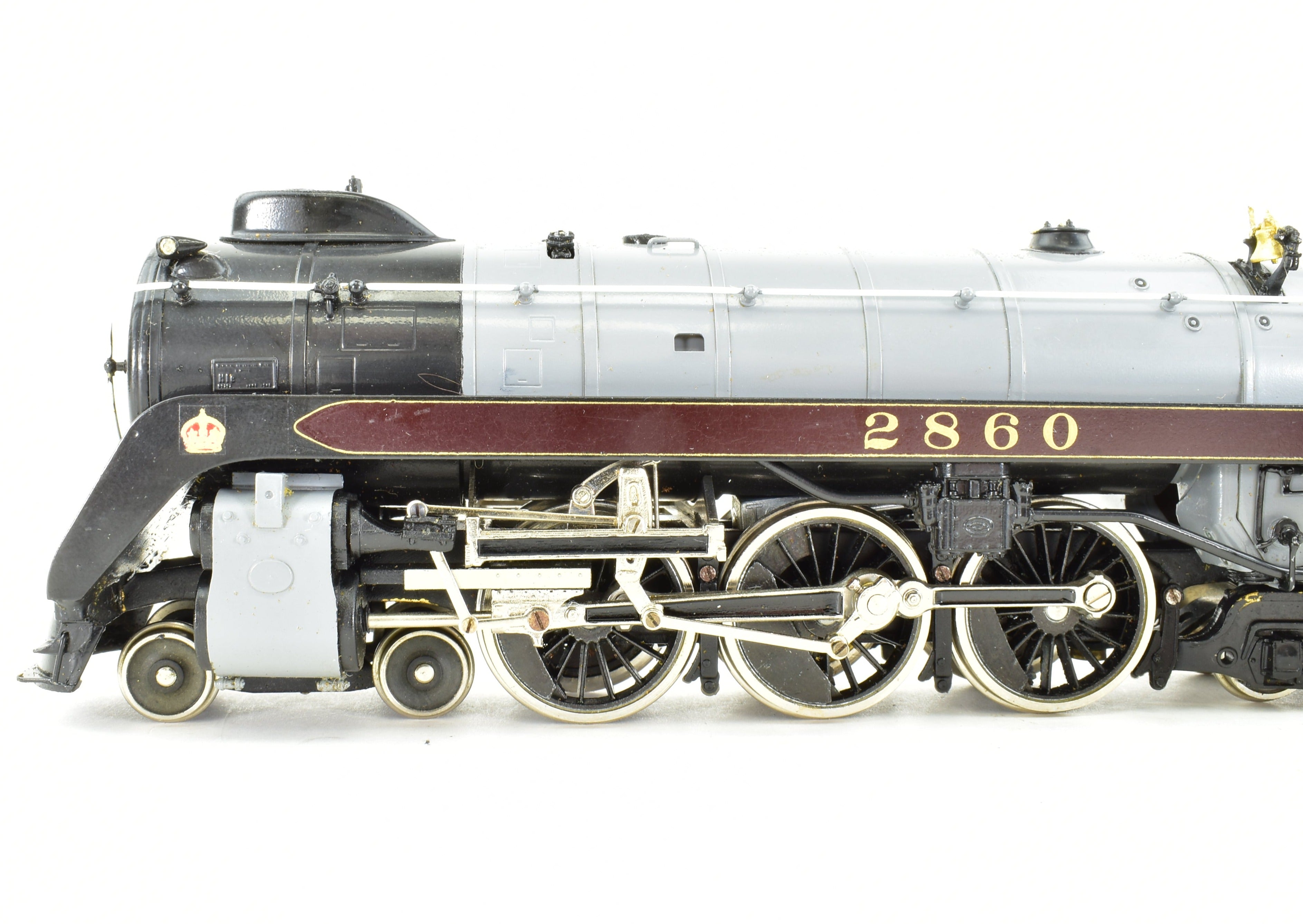 HO Scale Brass PFM - Tenshodo Model Train of Canadian Pacific Railway 4-6-4 Class H-1e #2860 Royal Hudson with Factory Paint Finish