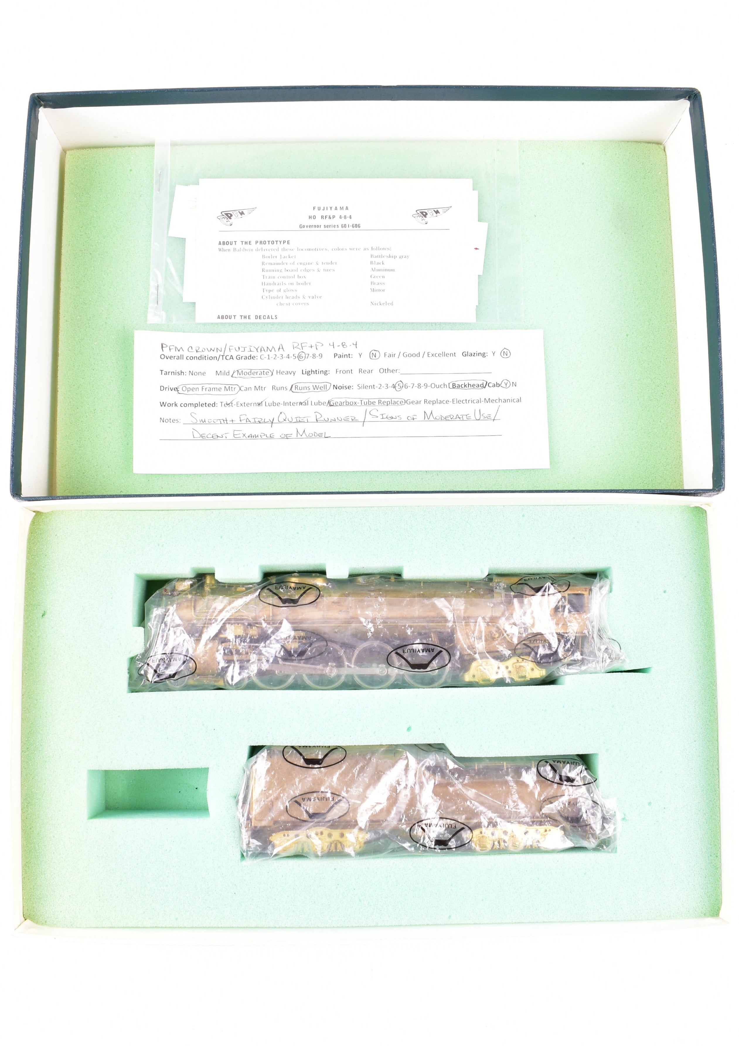 HO Scale Brass PFM Fujiyama 4-8-4 'The Governor' Model, Well-Serviced