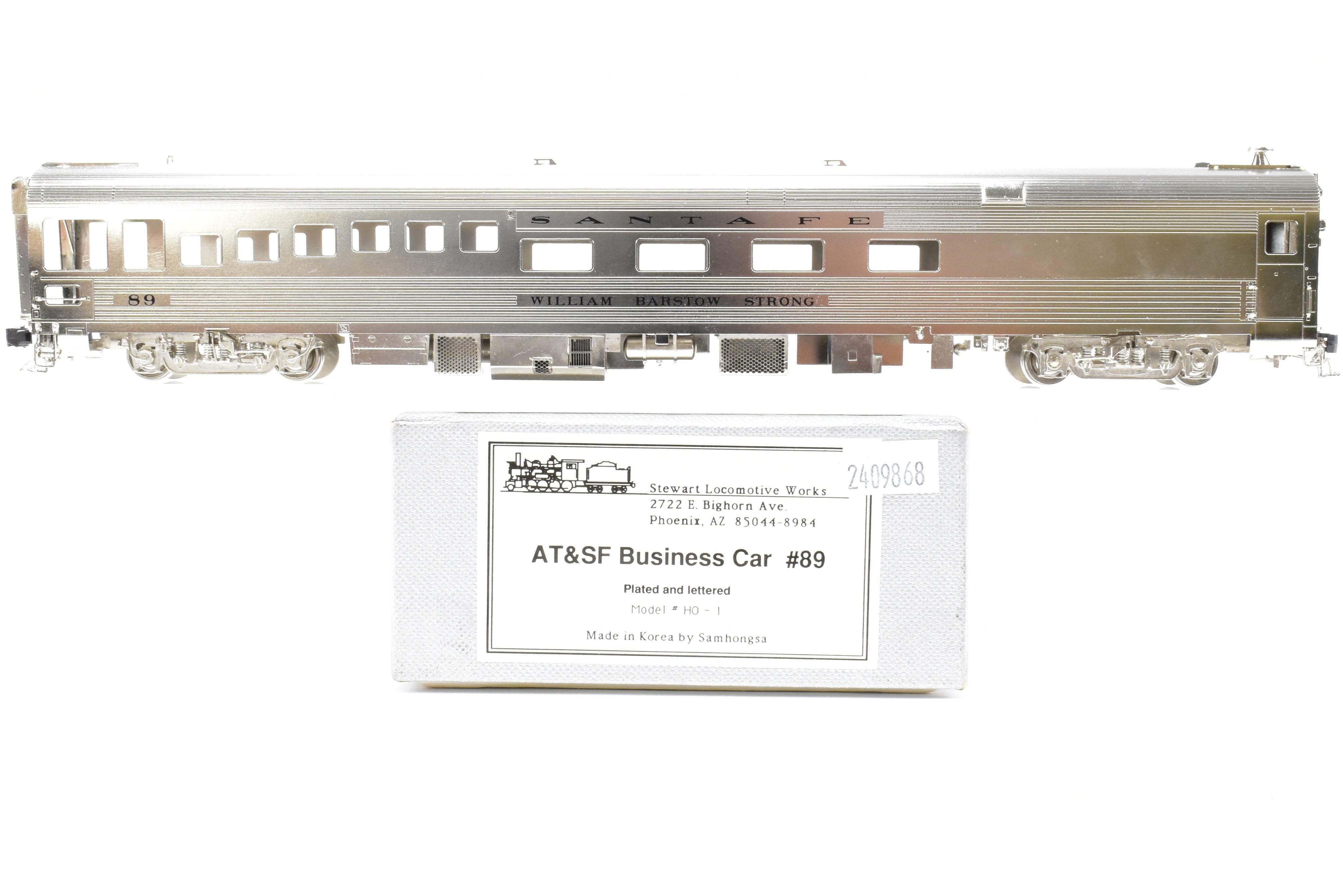 HO Brass Stewart Locomotive Works ATSF Santa Fe #89 William Barstow Strong Decorated Model