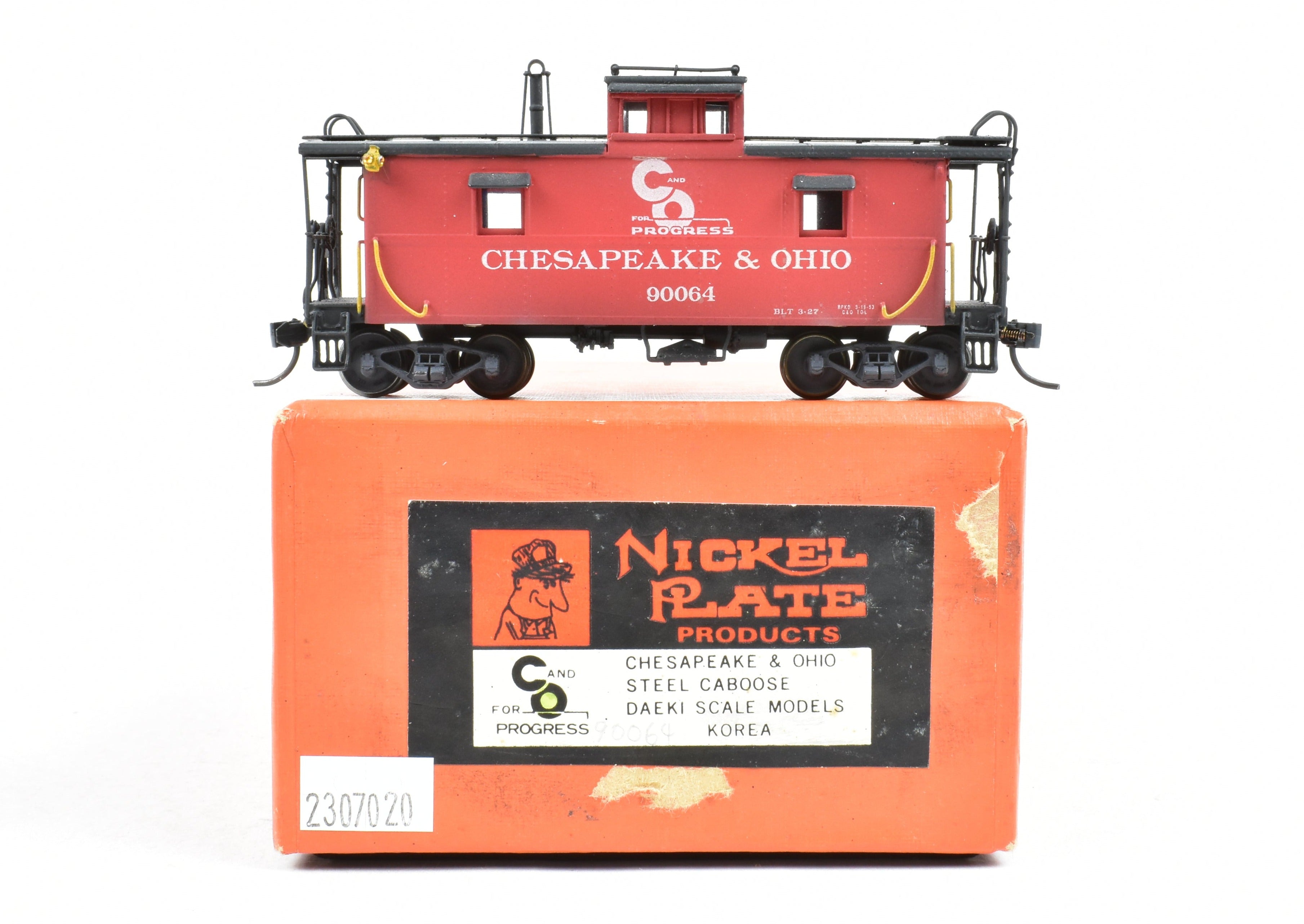 Custom Painted HO Brass Nickel Plate Chesapeake & Ohio Steel Caboose