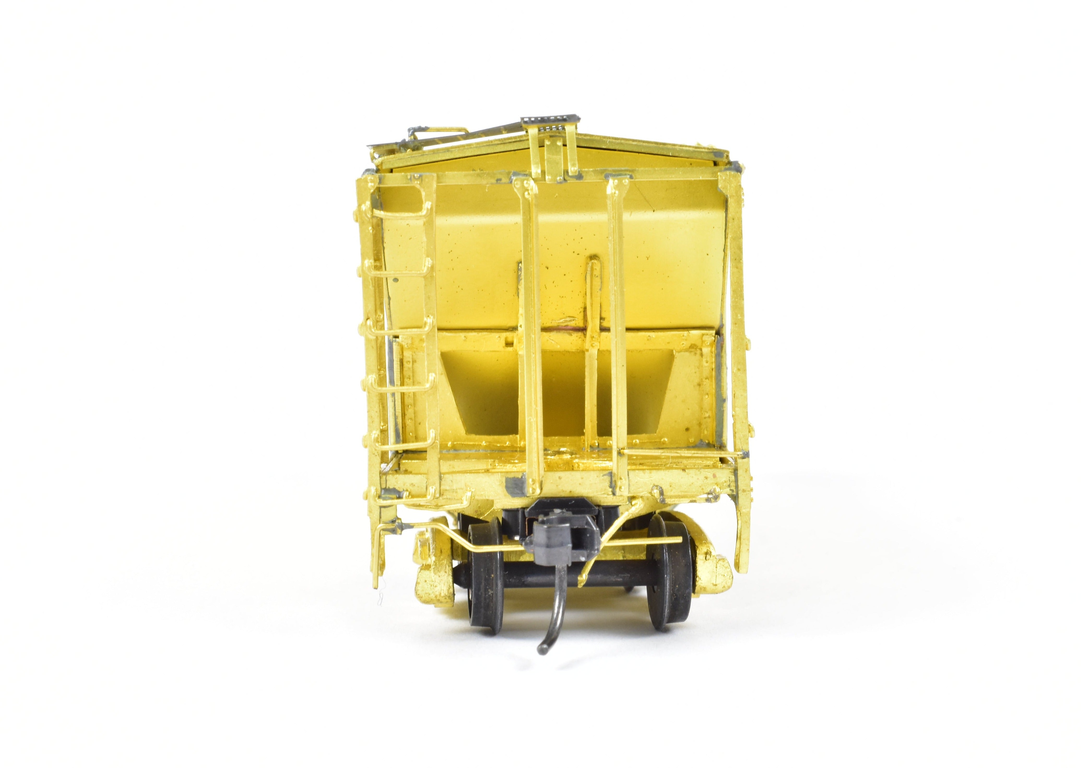 HO Scale Brass 34-Foot Covered Hopper with Closed Sides and Square Hatches from Pecos River Brass for Various Roads ACF