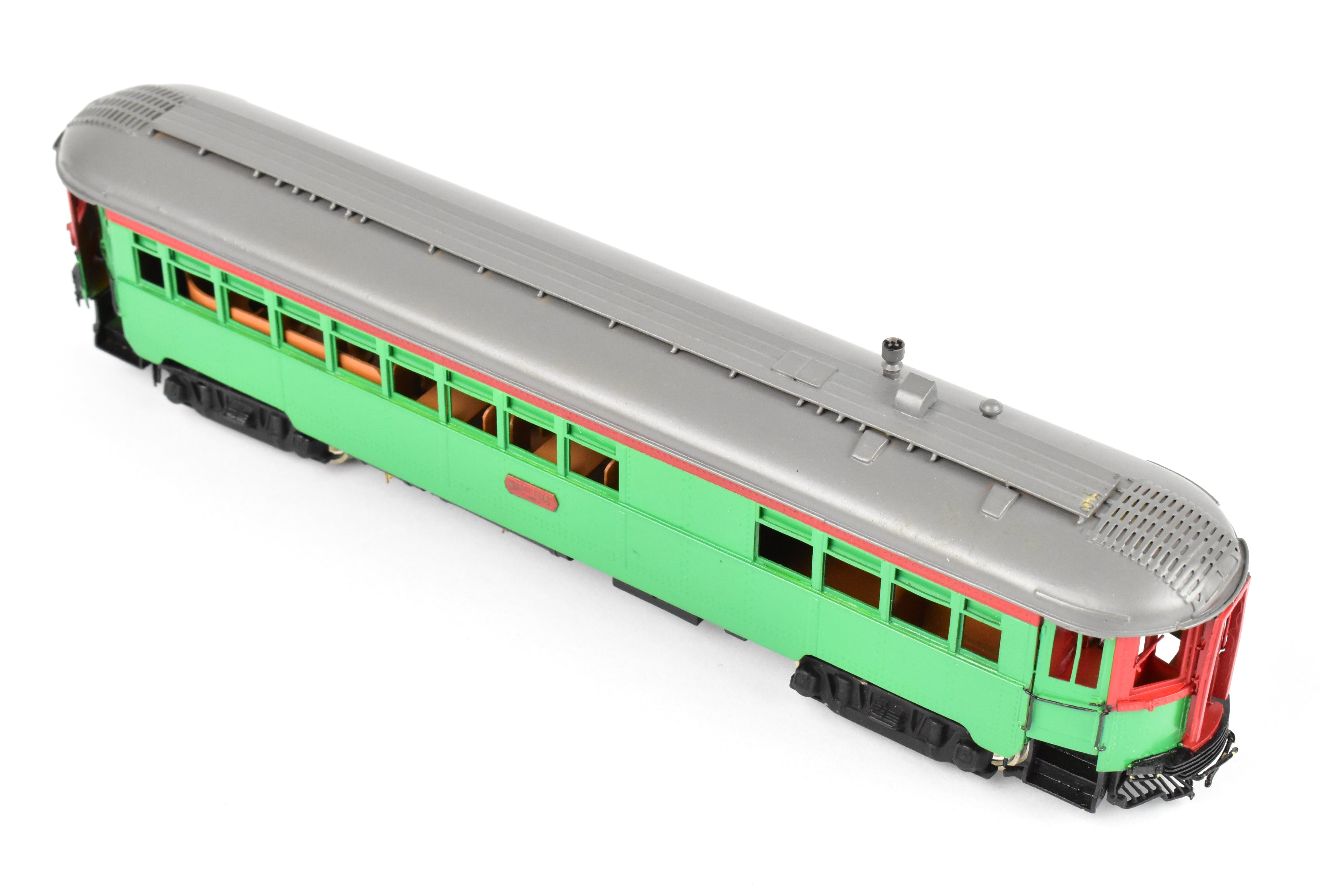 HO Brass Nickel-Plated North Shore Line Tavern Lounge Car No. 415 Factory Painted