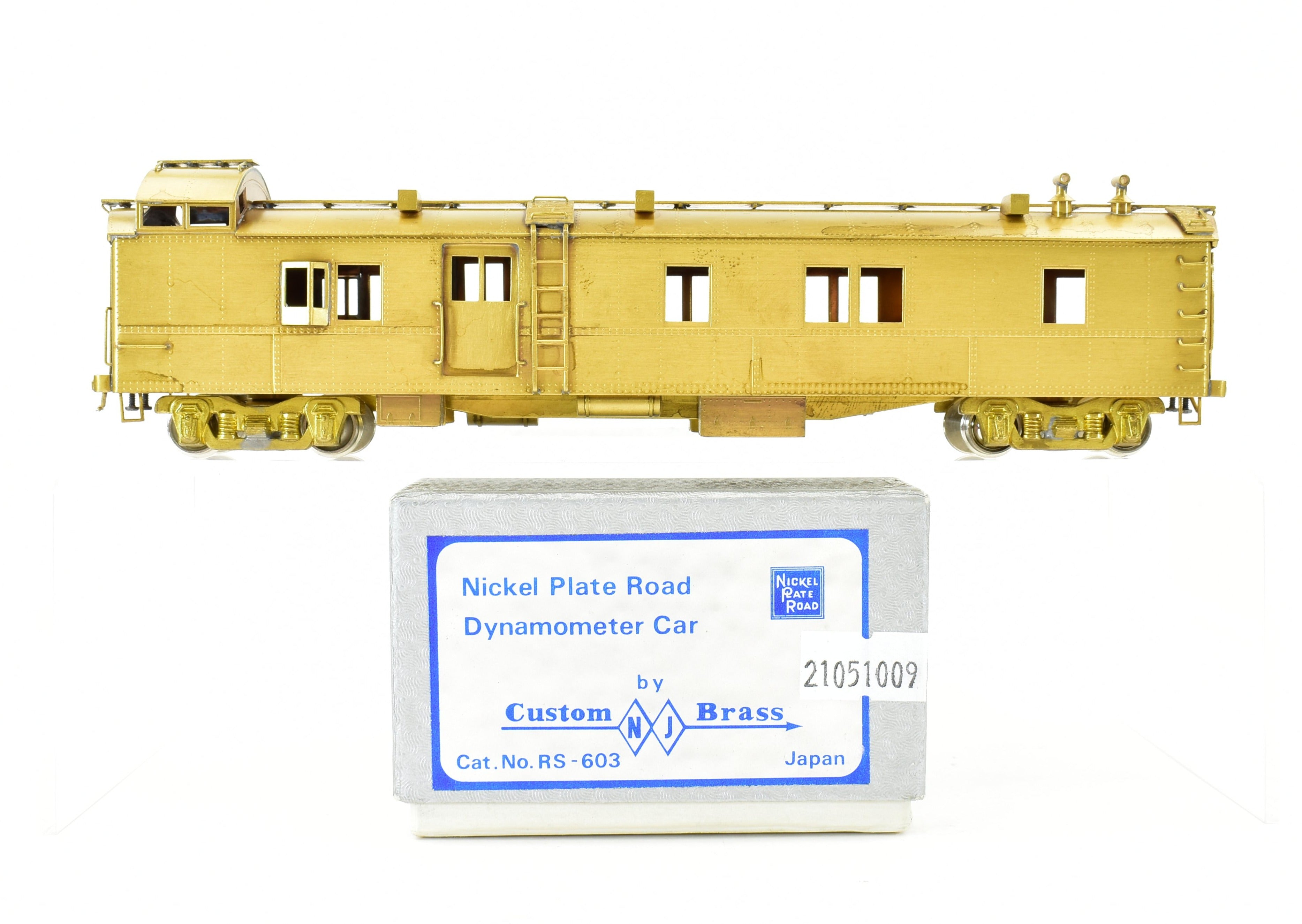 NJ Custom Brass HO Scale Nickel Plate Road Dynamometer Car Model