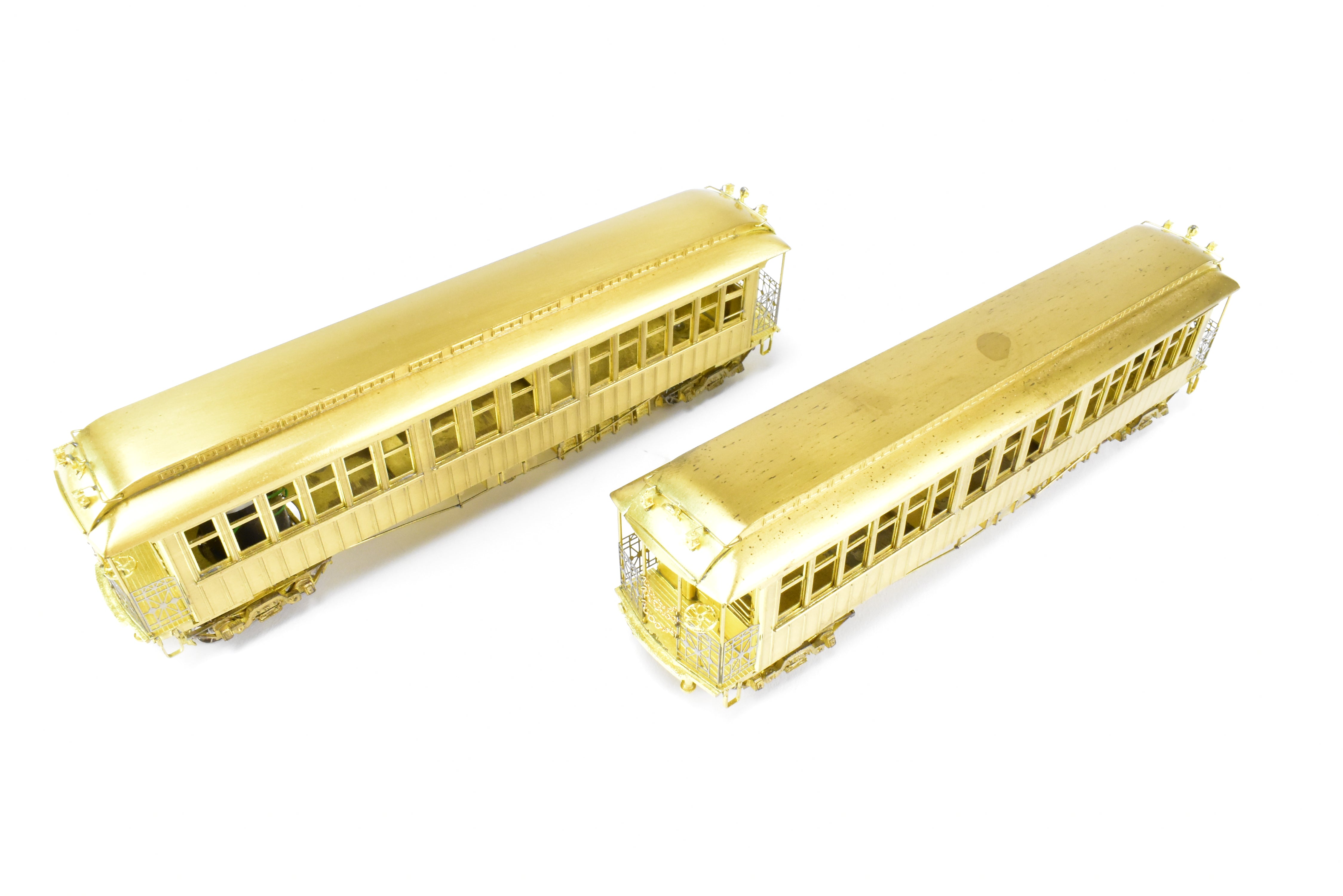 HO Scale Brass Model Train Set by MTS Imports - Manhattan Elevated Railway and Chicago & South Side Rapid Transit Elevated 2 Car Set