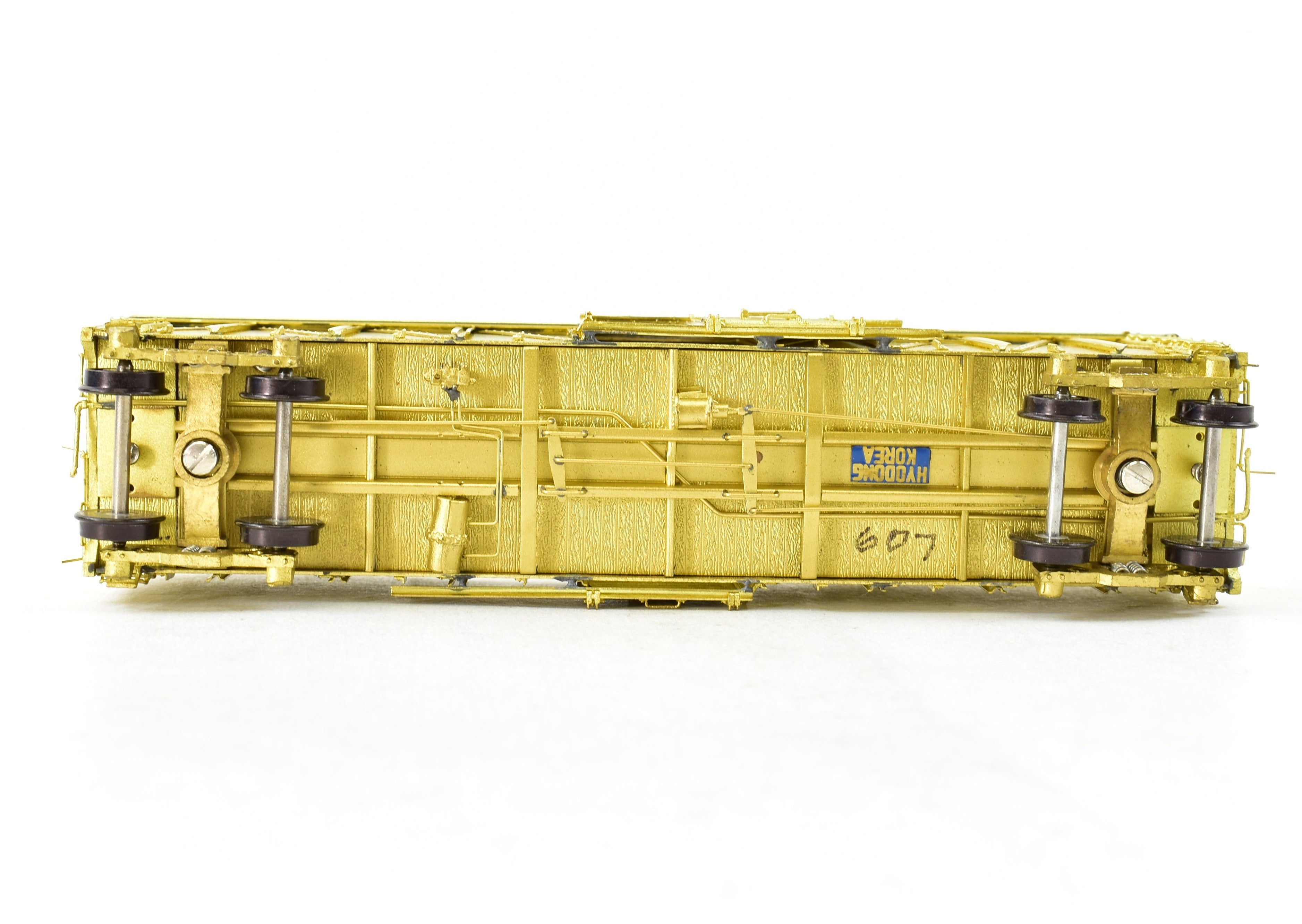 HO Scale Brass Model of Pecos River Brass ATSF - Santa Fe Bx - 6 Boxcar Without Side Panels