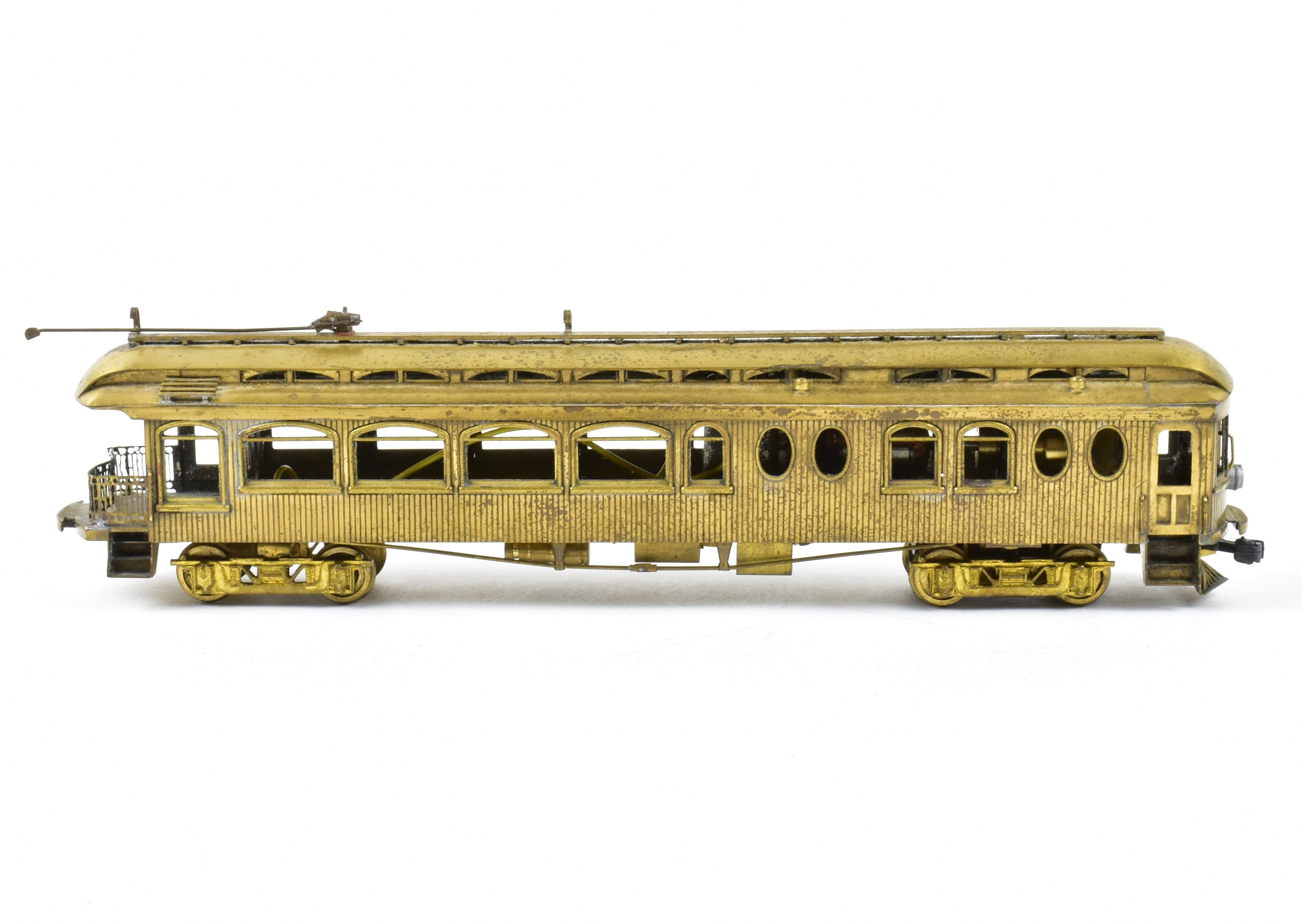 HO Scale Brass Suydam Oregon Electric Railway Niles Wood Interurban Parlor Observation Model with Non - Original Box Having Moderate Shelf Wear