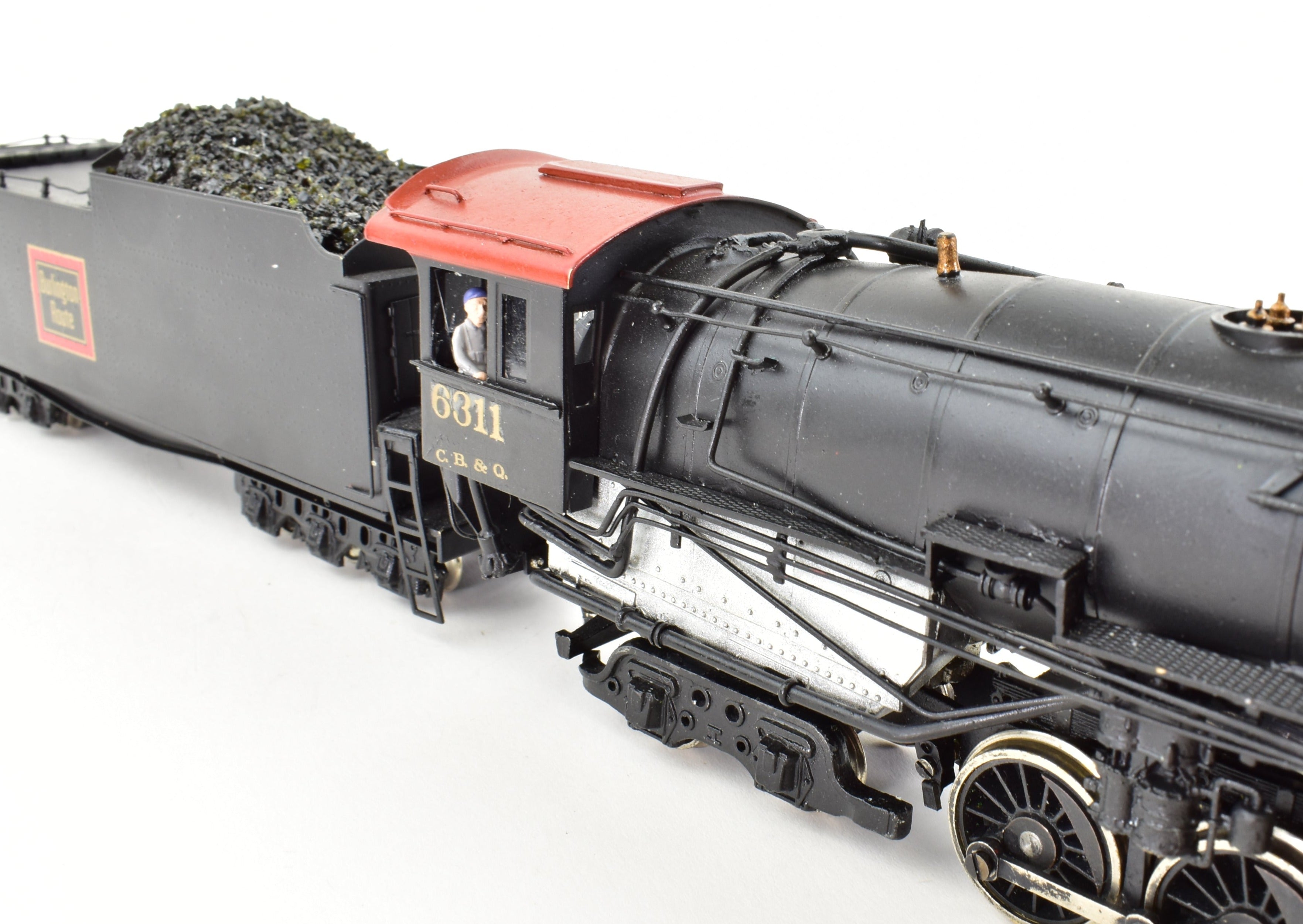 HO Scale Brass Nickel - Plated NPP CB&Q Burlington Route 2 - 10 - 4 Class M - 4 Custom Painted Locomotive