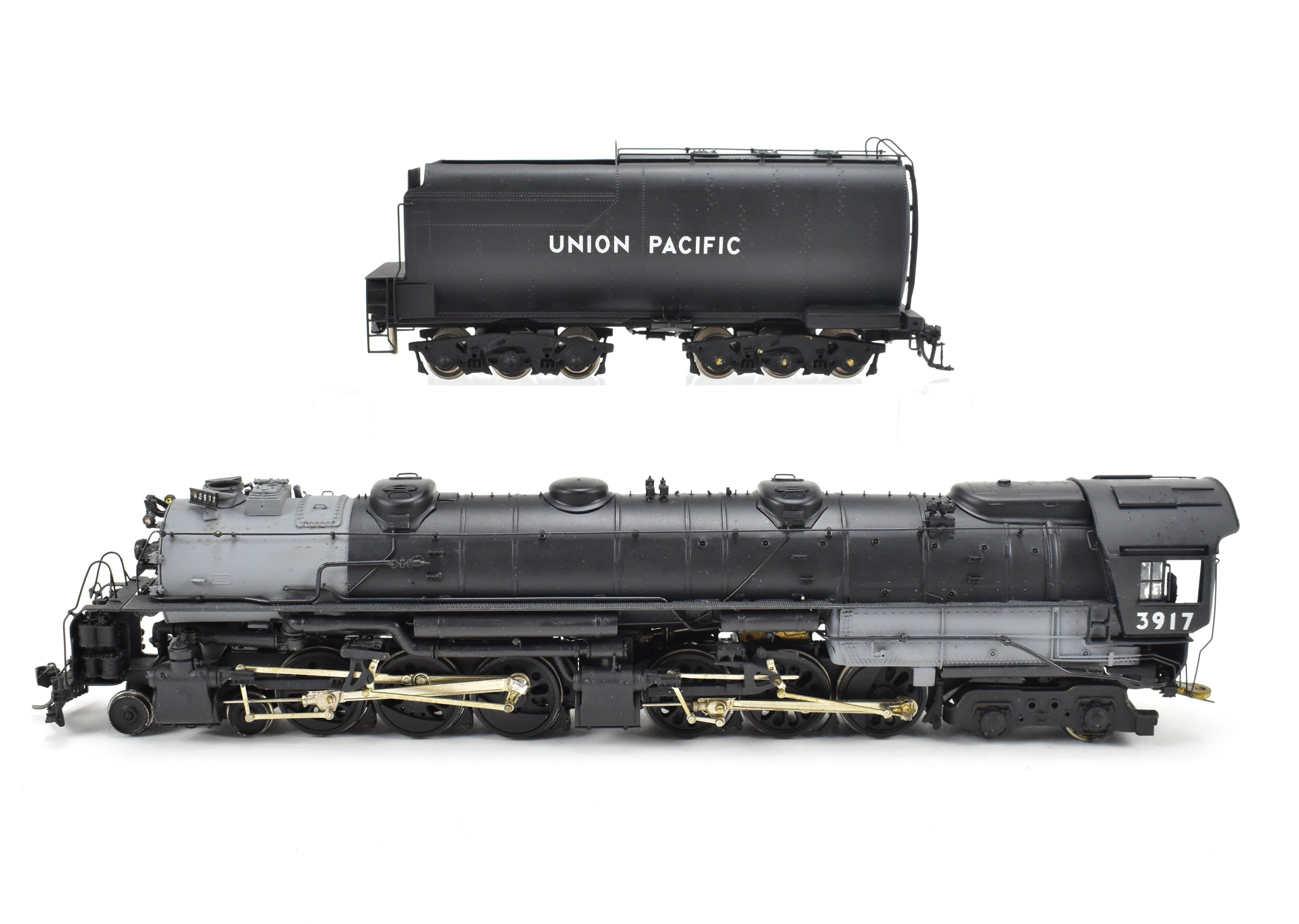 HO Scale Brass Model Train Key Imports UP - Union Pacific 3900 Class 4-6-6-4 Challenger Early Coal Version Locomotive with Custom Paint and Number CP #3917