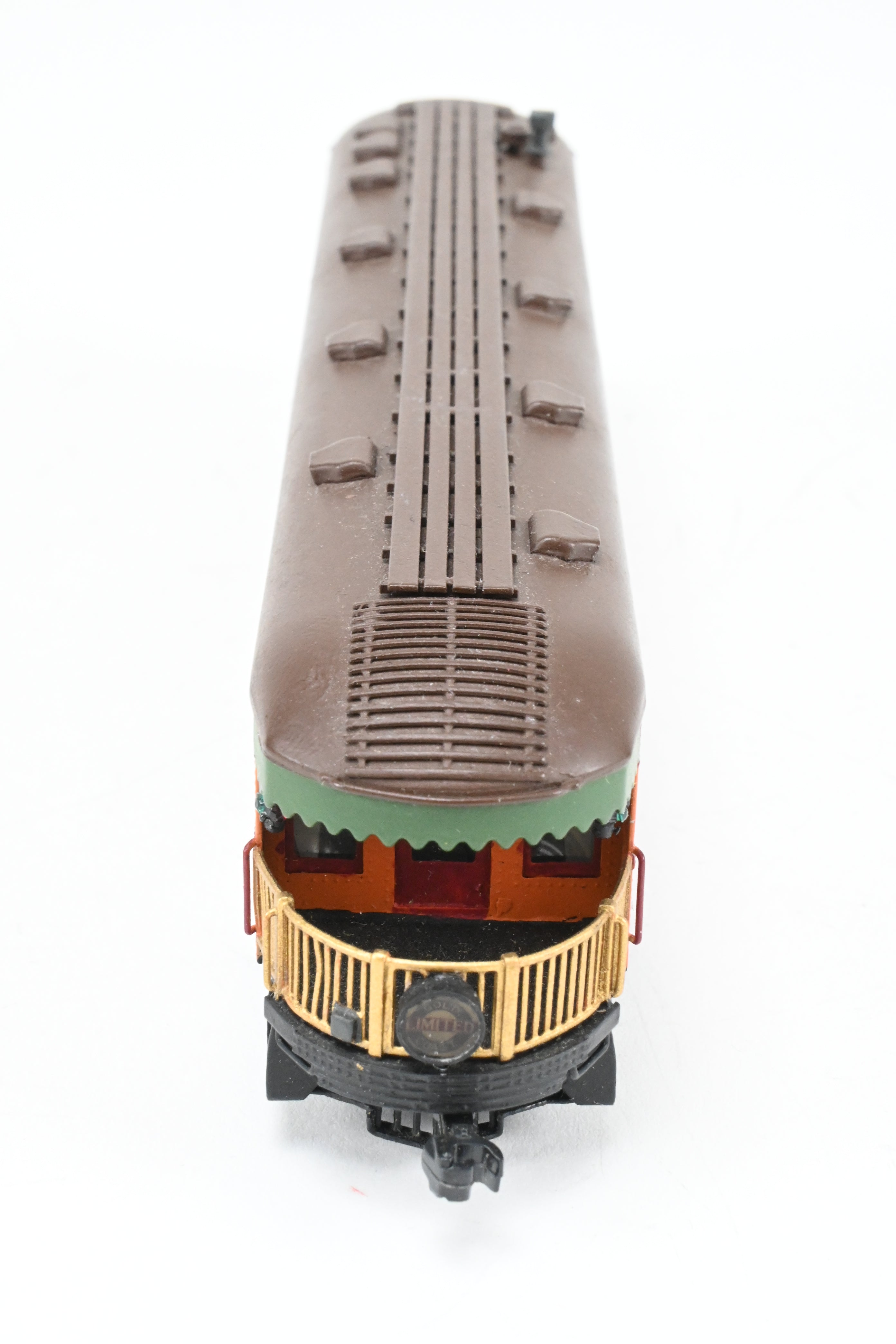 HO Scale Brass Model Parlor Observation Trailer - Midwest Trolley Museum CNS&M - North Shore Line No. 420 with Functioning Marker Lamps