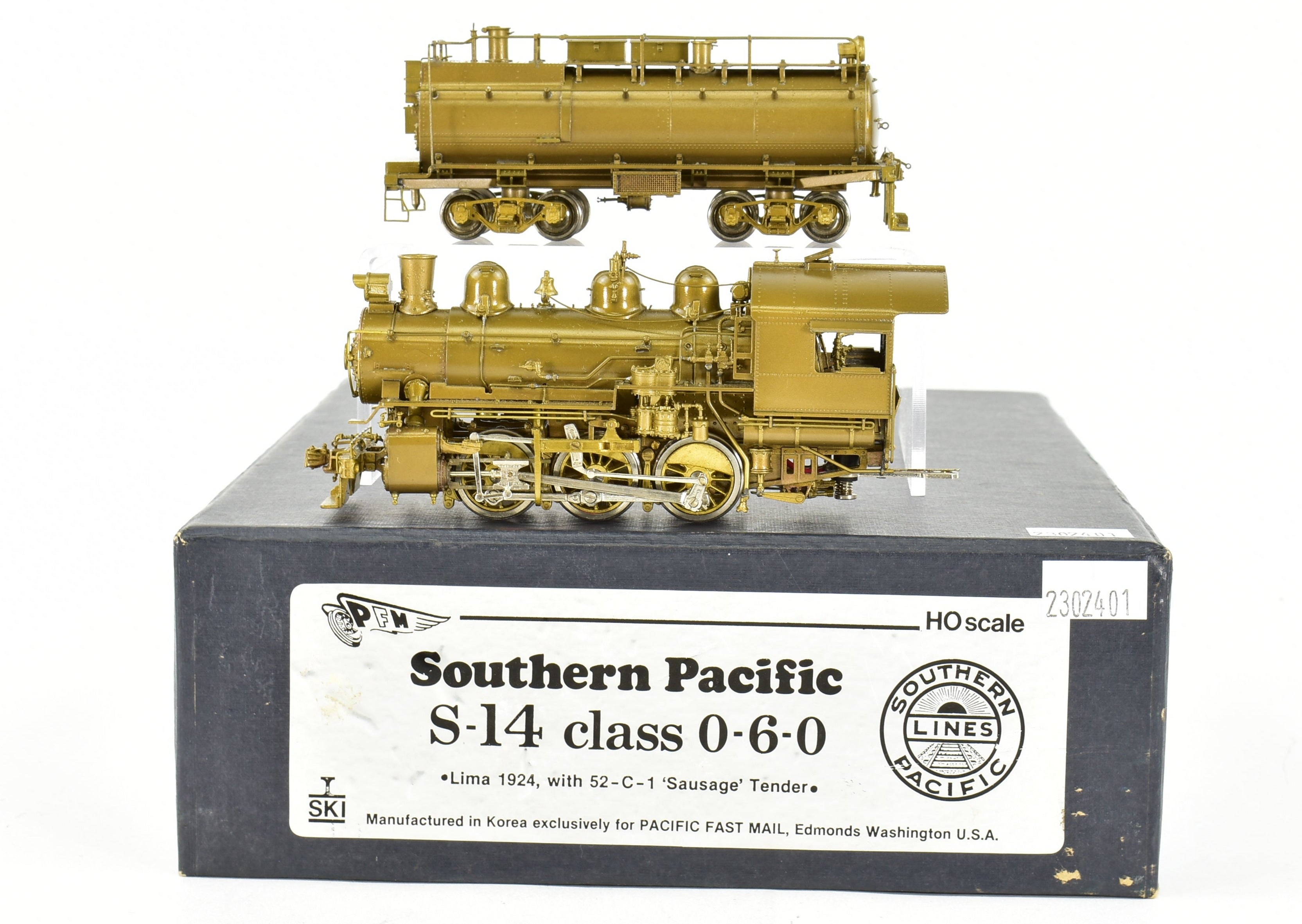 HO Scale Brass SKI Southern Pacific S - 14 Class 0 - 6 - 0 Steam Switcher Model