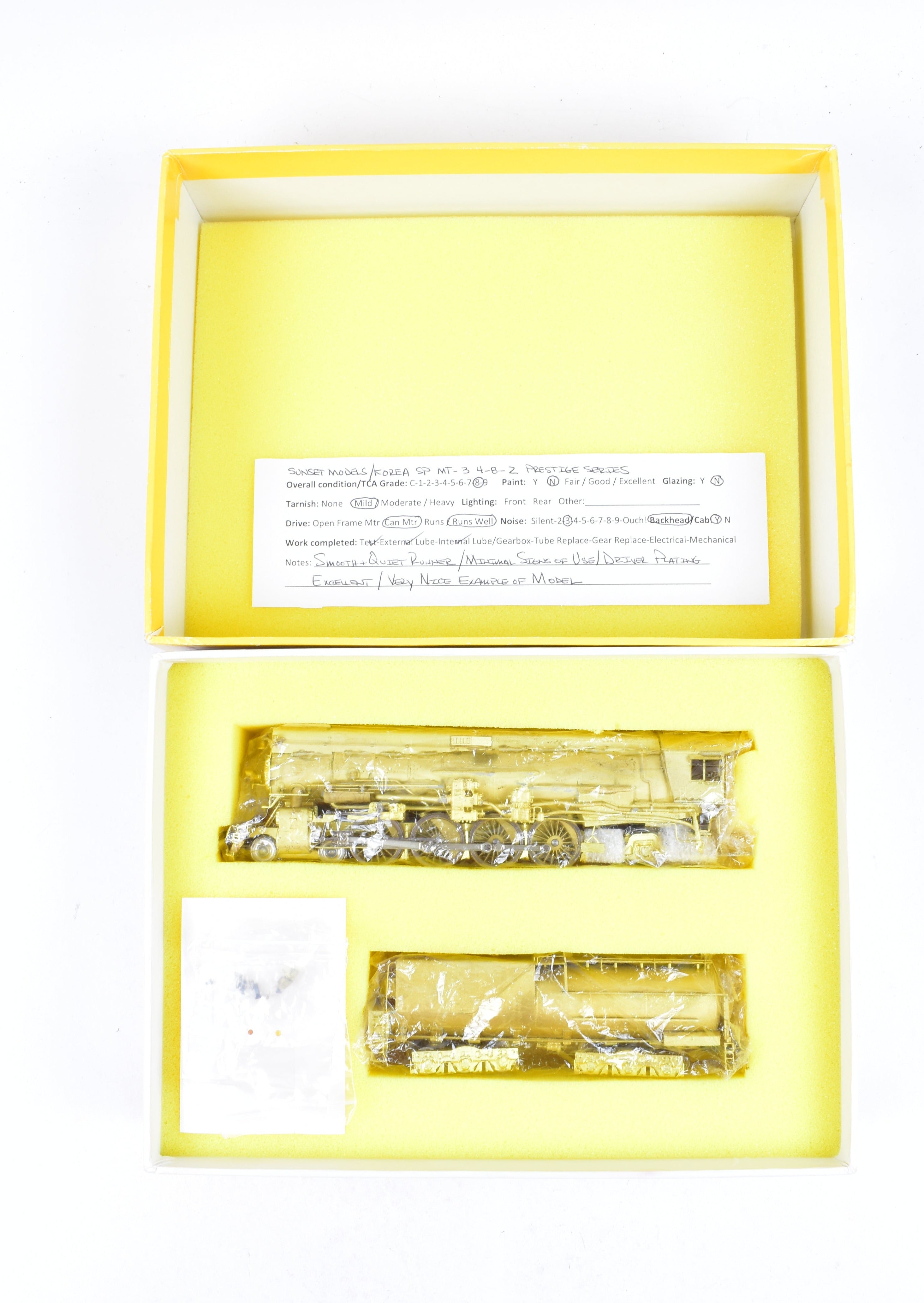 HO Brass Sunset Models SP - Southern Pacific MT-3 4-8-2 Mountain Prestige Series with Spare Parts