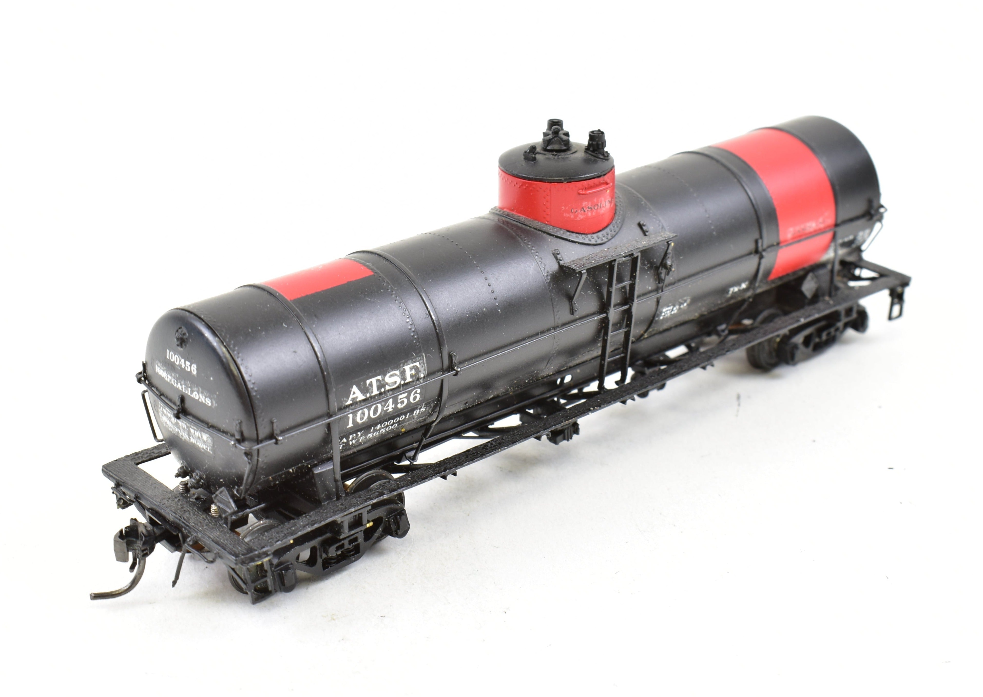 HO Scale Brass Model Pecos River Brass ATSF - Santa Fe Tk - k Tank Car with AB Brakes Featuring Custom Painted Design