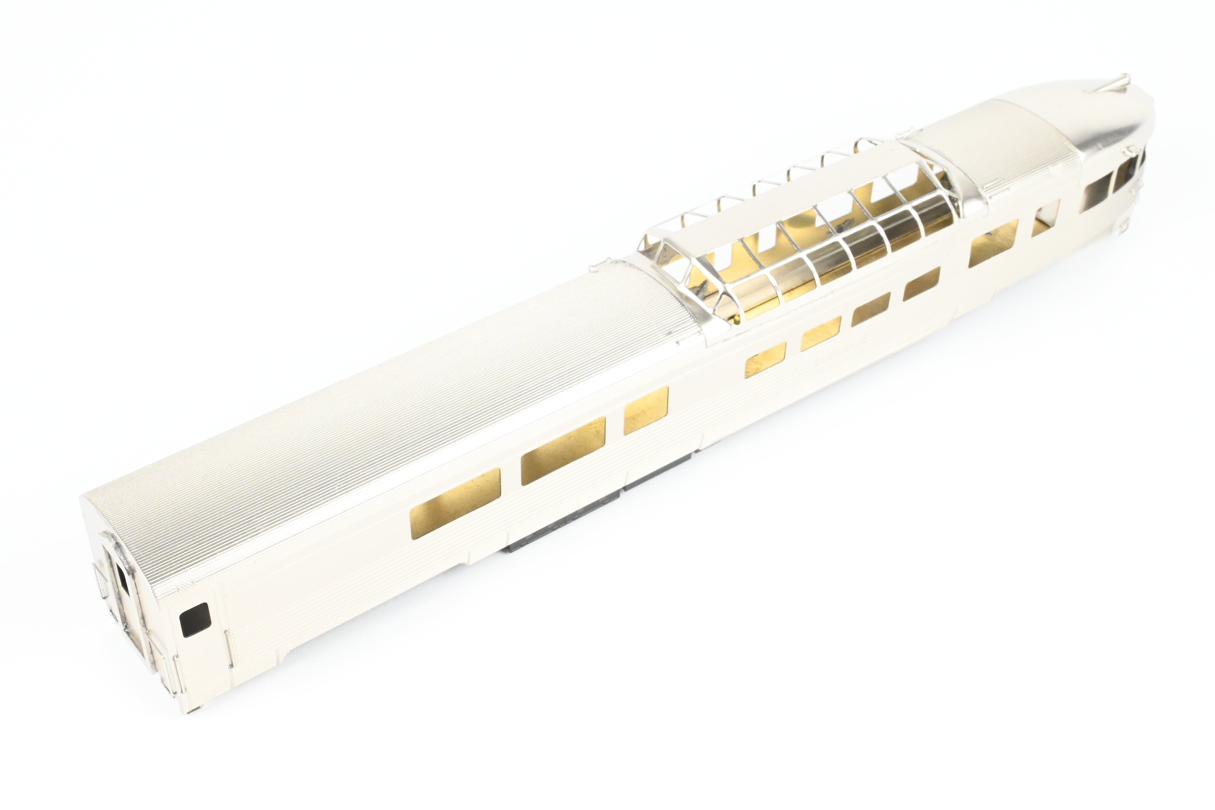 High - Quality HO Scale Brass Lambert Chesapeake and Ohio (C&O) Budd Dome Observation Model Train Car