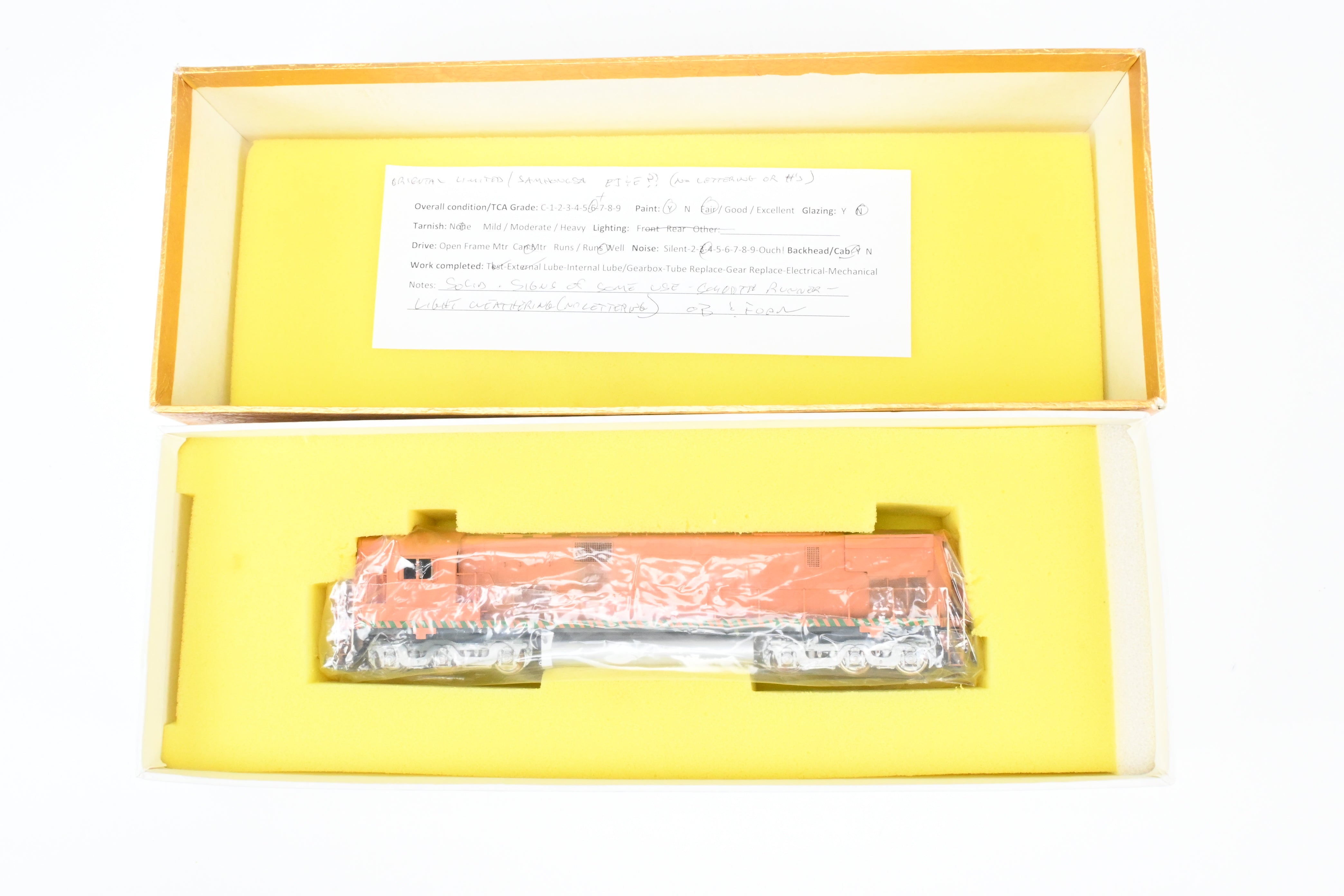 HO Brass Oriental Limited C-628 2750 HP High Hood with Partial Paint