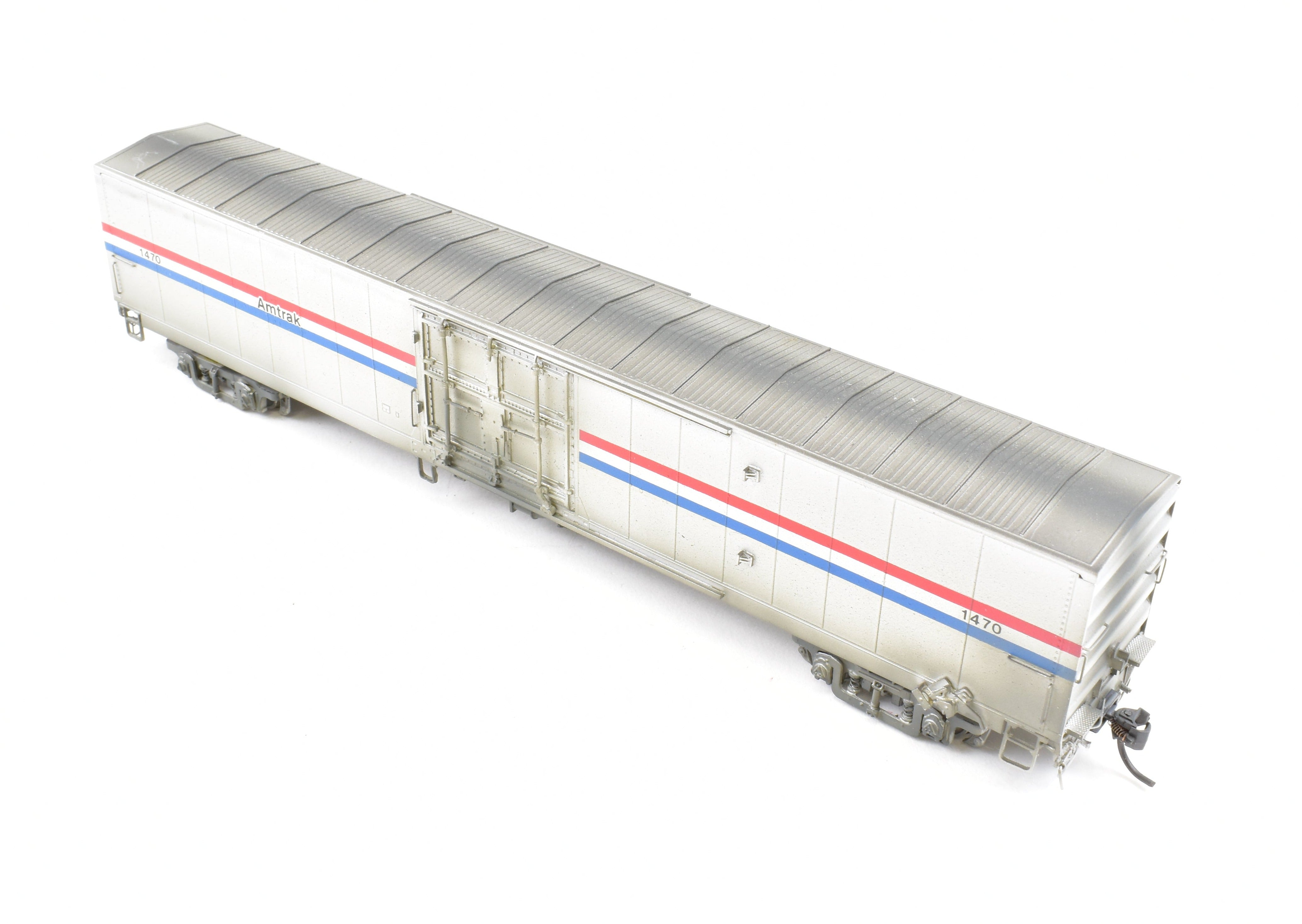Custom Painted & Weathered HO Brass Metro Models Amtrak #1470 Merchandise Handling Car