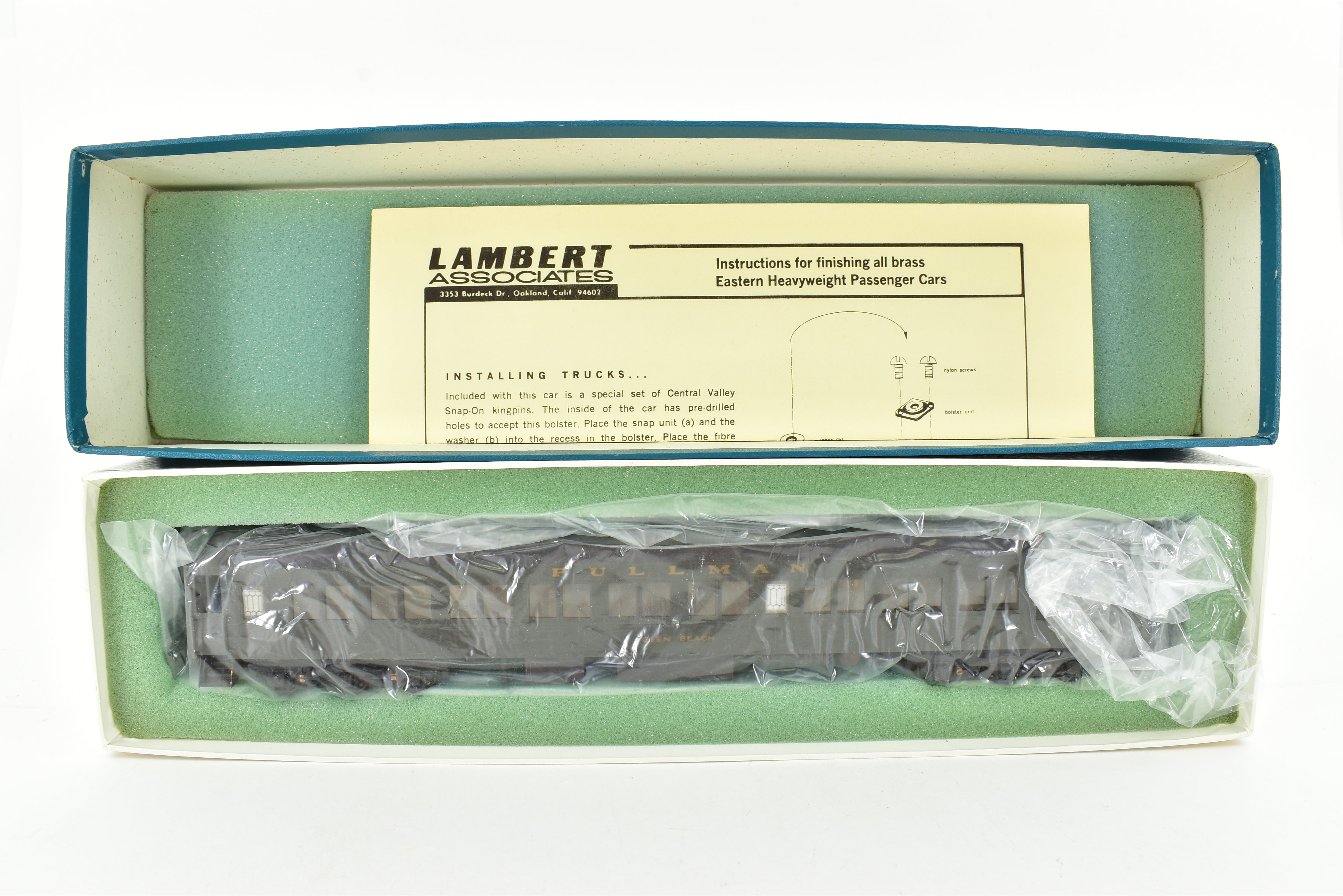 HO Scale Brass Lambert Pullman Heavyweight 6-3 Sleeping Car for Canadian Pacific Railway with Central Valley Trucks