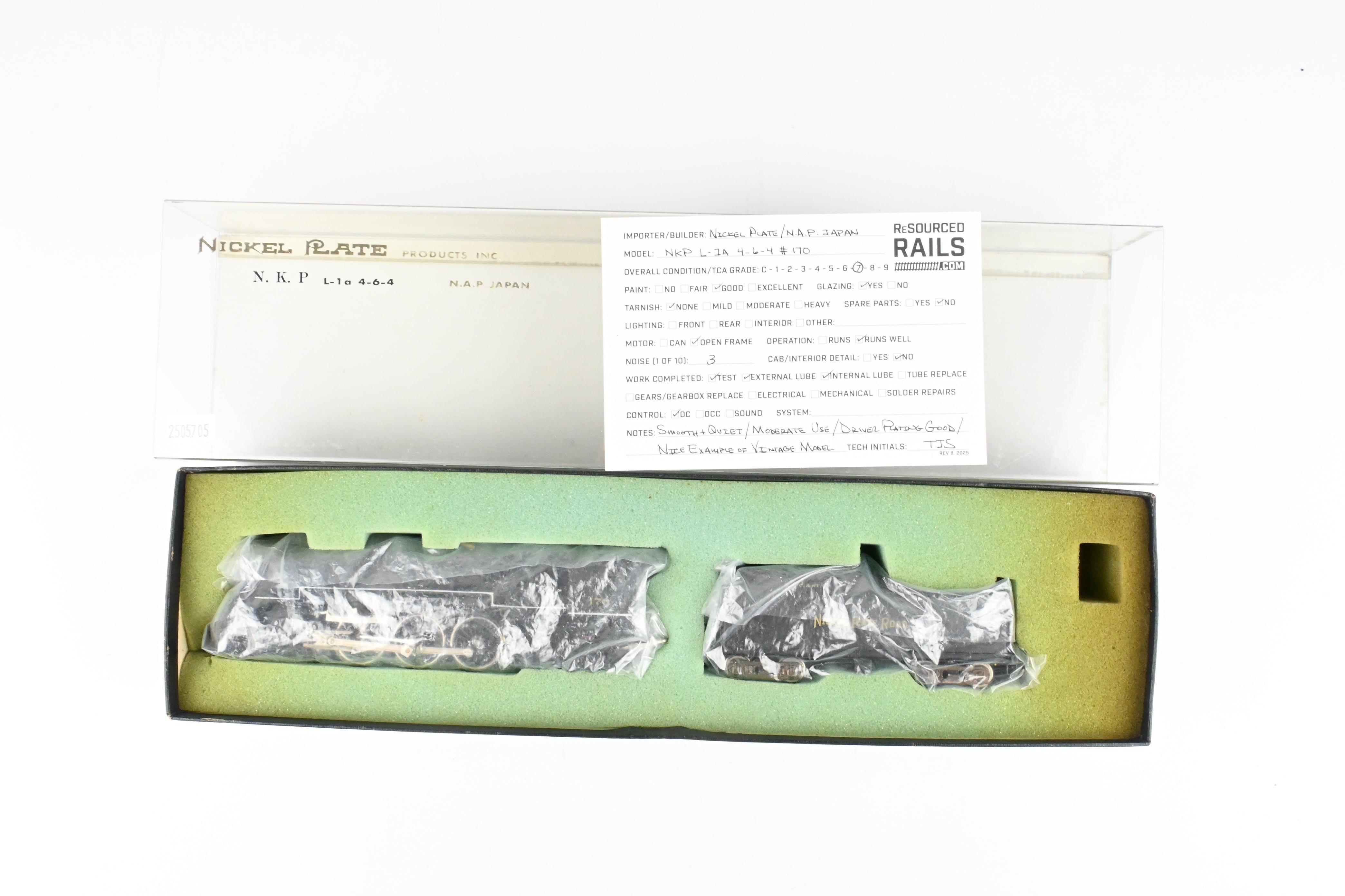HO Scale Brass Model Train - Nickel Plate Products (NPP) Nickel Plate Road Class L - 1a 4 - 6 - 4 Steam Locomotive without Elephant Ears, Custom Painted Number 170