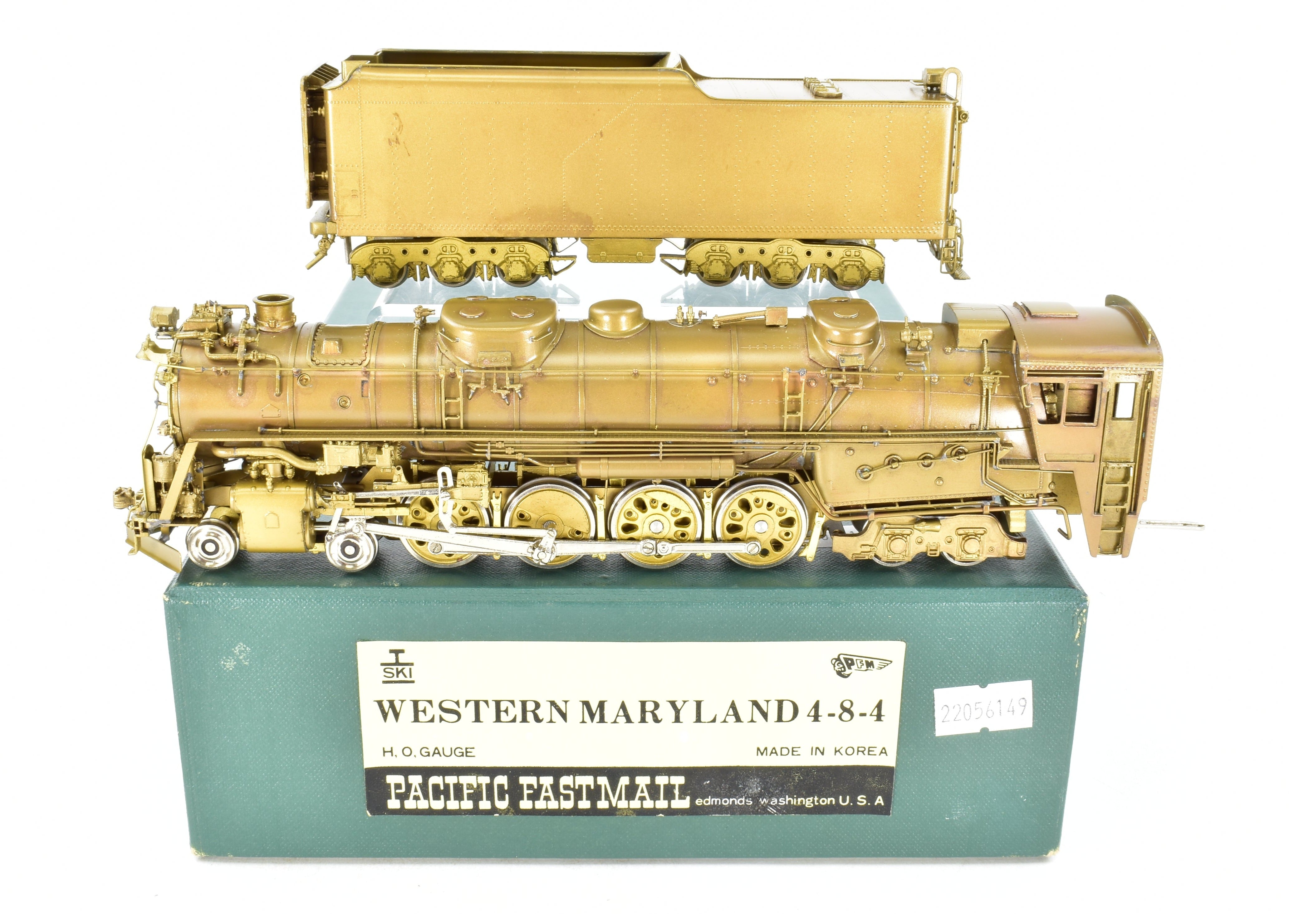 HO Scale Brass PFM - SKI Western Maryland 4-8-4 J-1 Potomac Steam Locomotive Model
