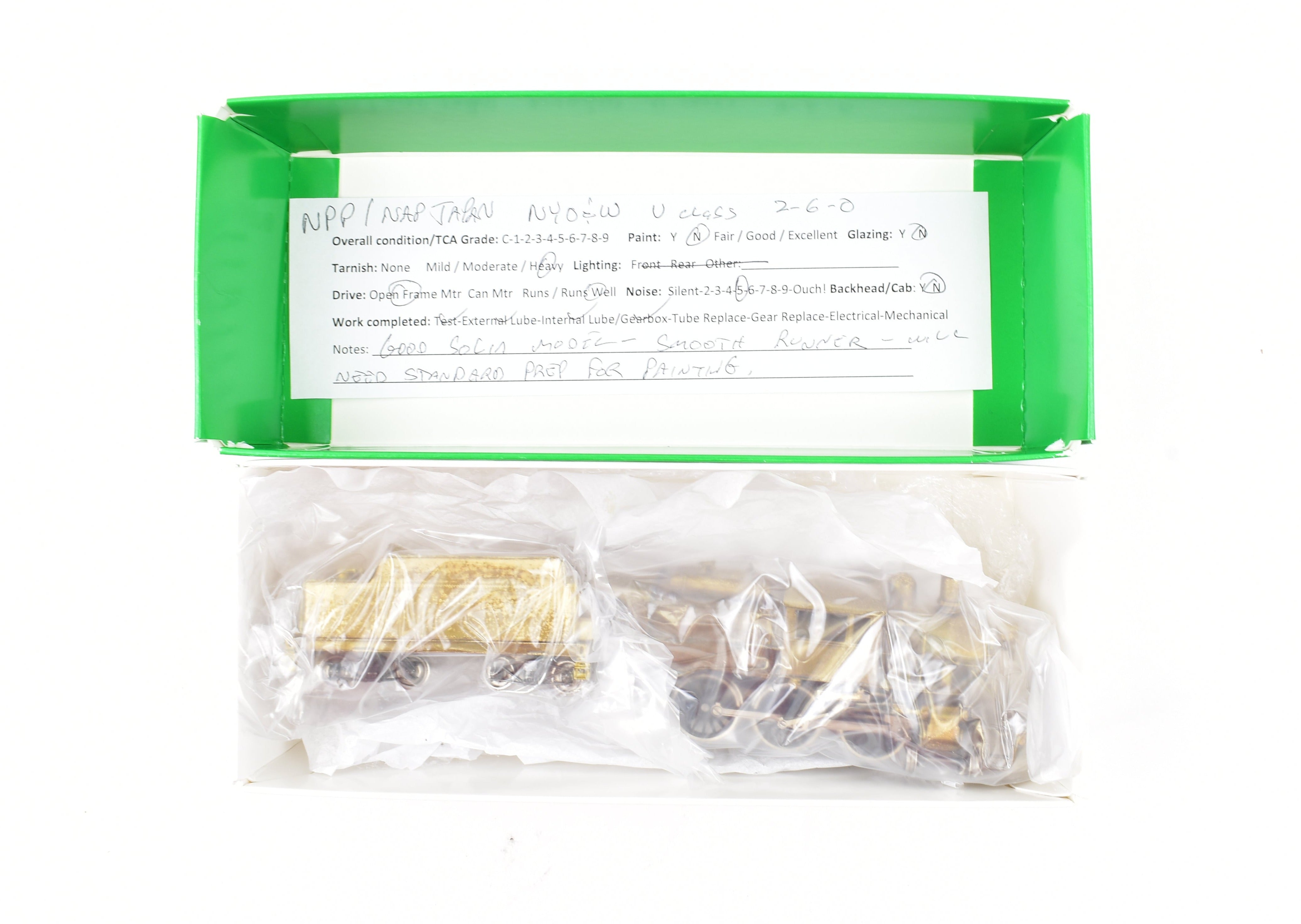 HO Scale Brass Nickel Plate Products (NPP) - New York Ontario & Western Class U 2-6-0 Mogul Camelback Model Train without Original Box