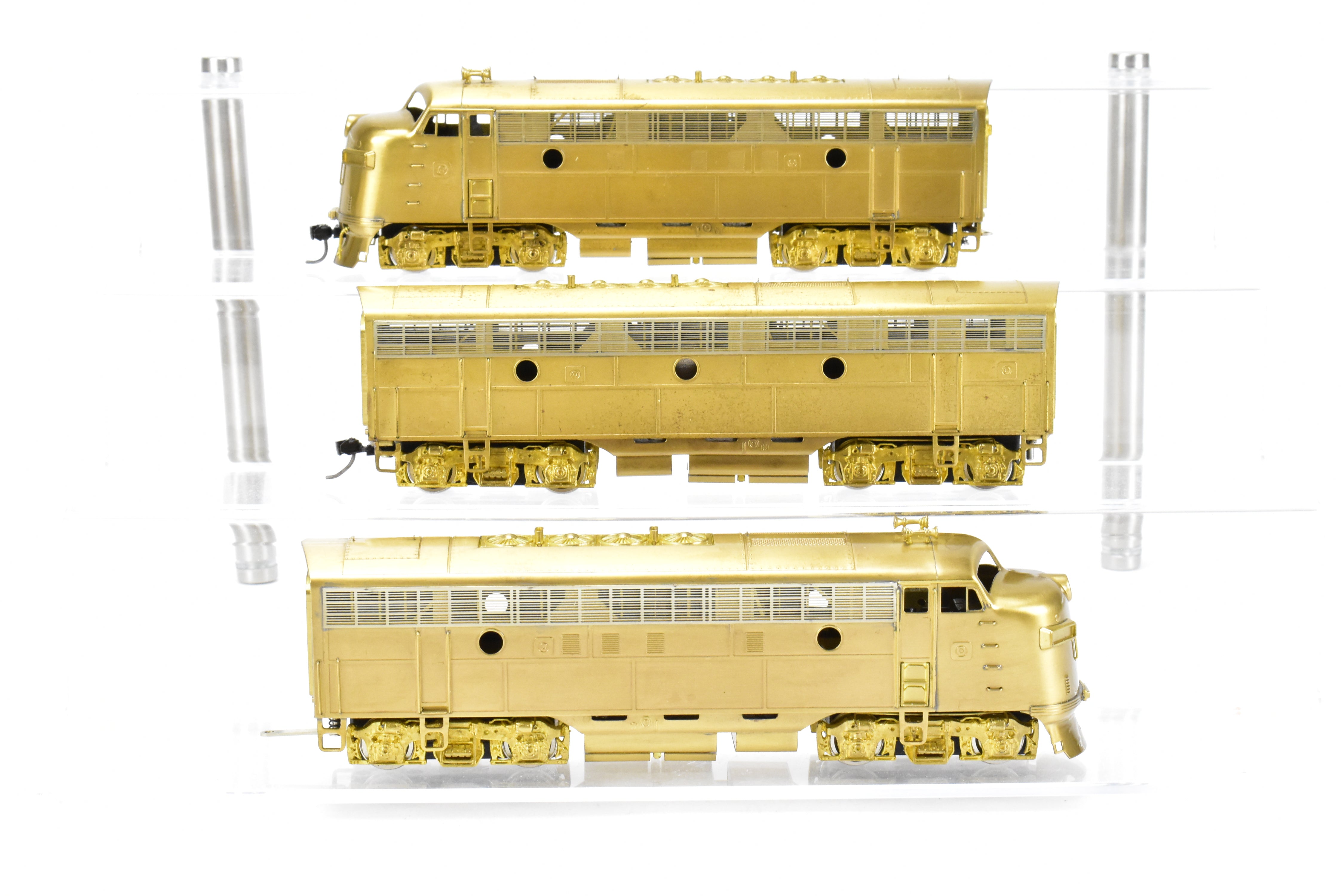 HO Scale Brass Oriental Limited Model Train Various Road EMD F3A/F3B/F3A Phase IV 1500 HP 3-Unit Set for Collectors