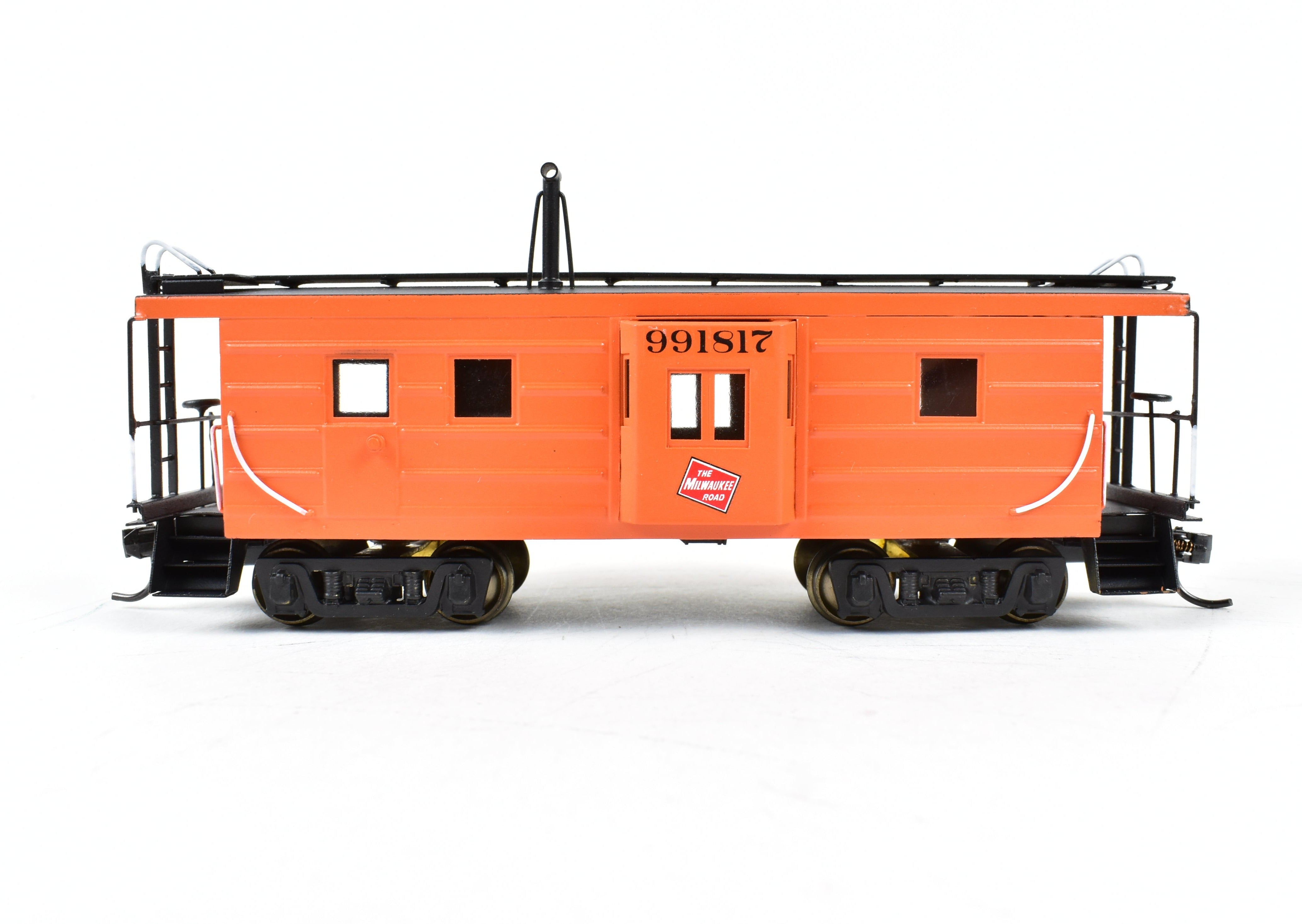 HO Scale Brass Nickel Plate Products Milwaukee Road Bay Window Caboose Pro-Painted #991817