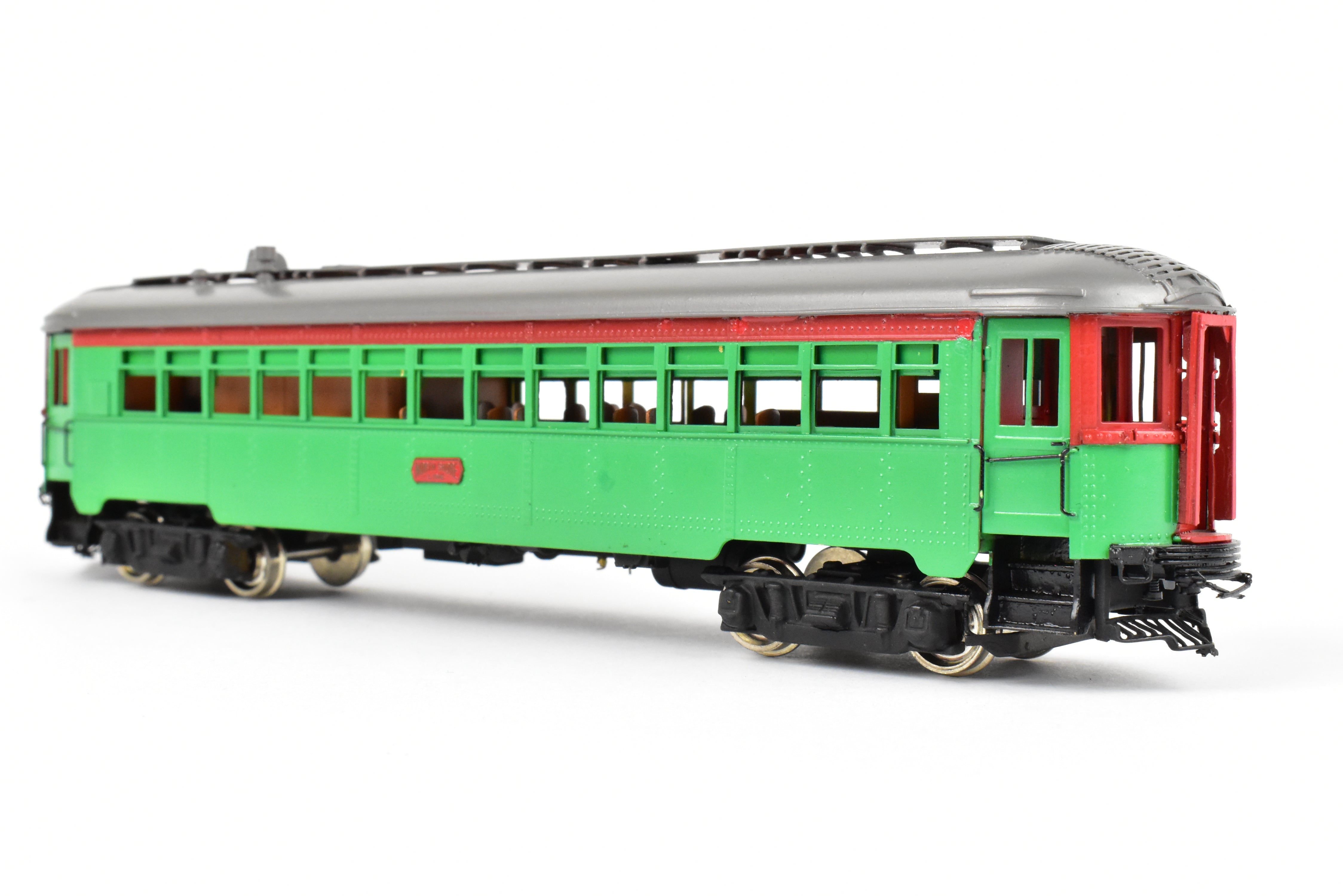 HO Brass Nickel-Plated North Shore Line Tavern Lounge Car No. 415 Factory Painted