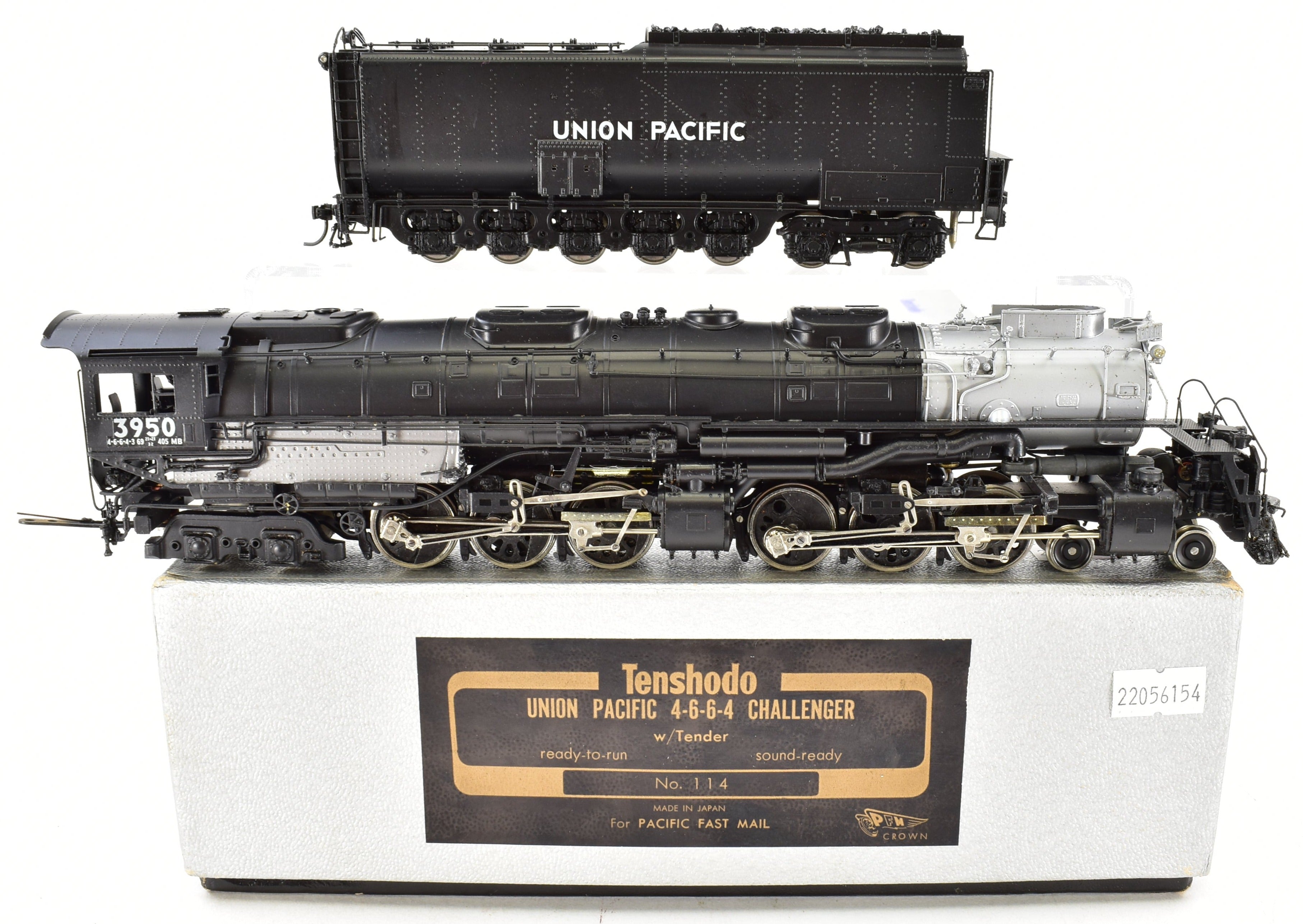 HO Scale Brass PFM - Tenshodo Union Pacific 4-6-6-4 Challenger 1975 Crown Steam Locomotive Model