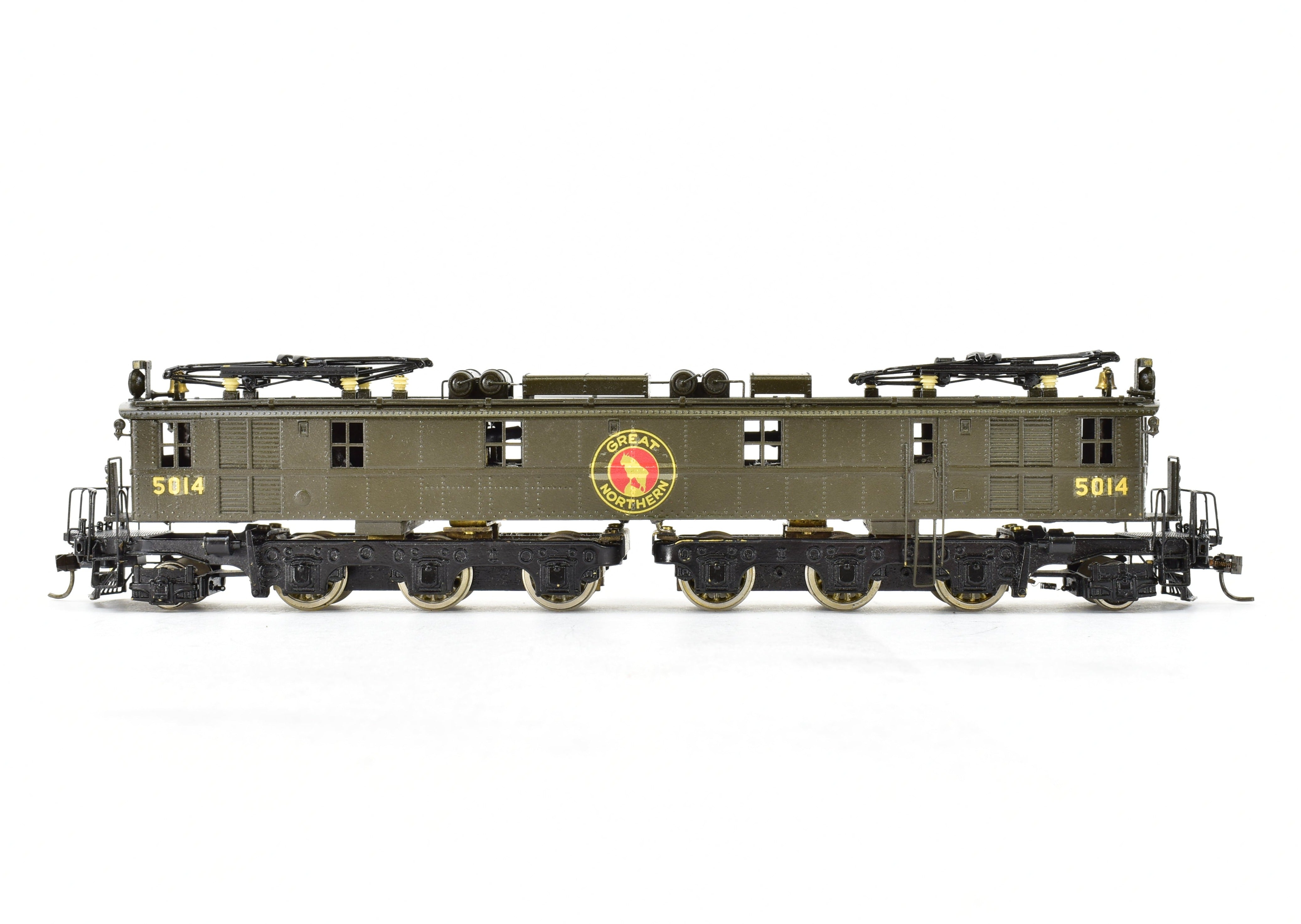 HO Scale Brass Max Gray Great Northern Y - 1 Electric Locomotive with Custom Green Paint, Model CP No. 5014
