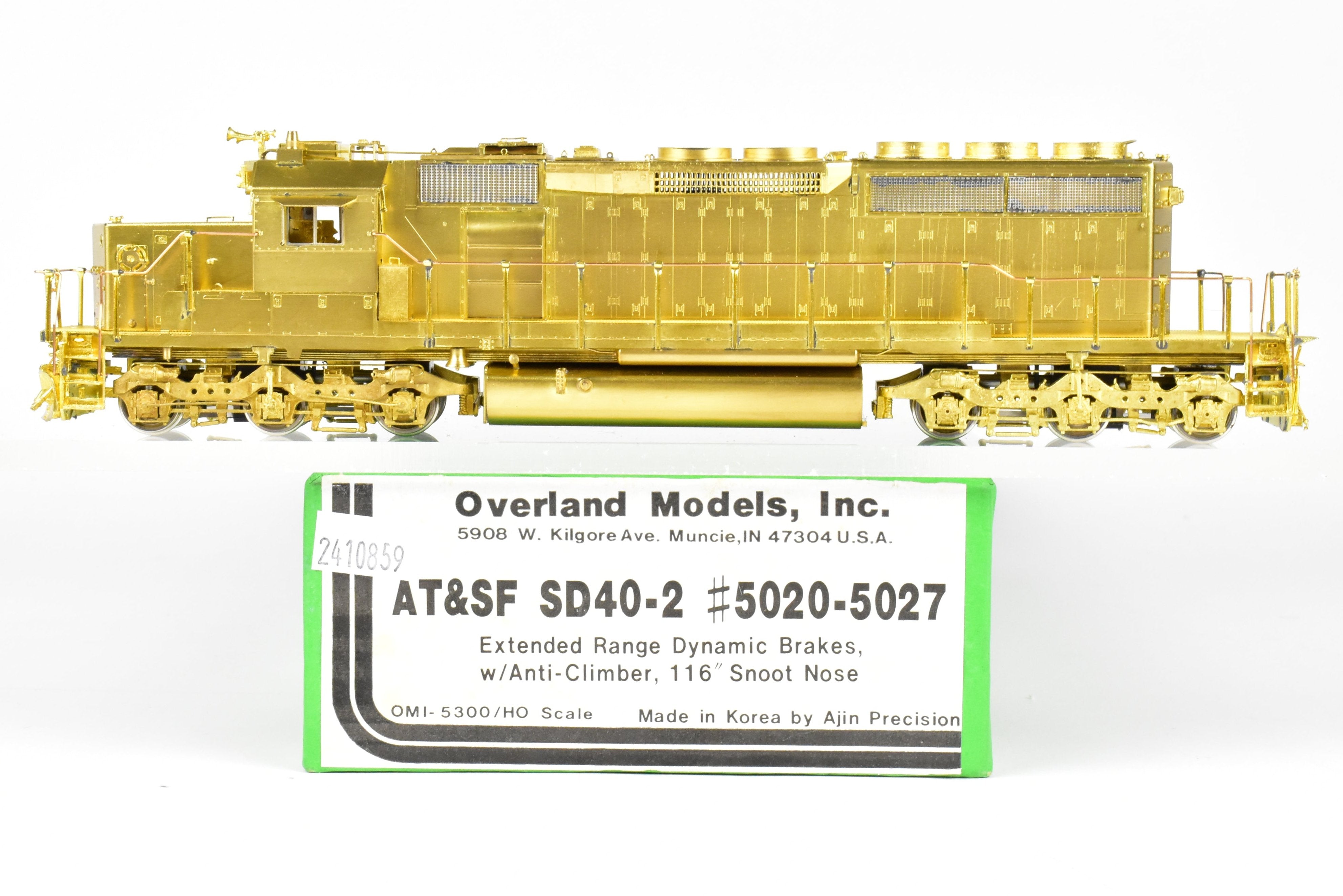 Brass ATSF - Santa Fe EMD SD40-2 116 Inch Snoot Nose Model by Overland