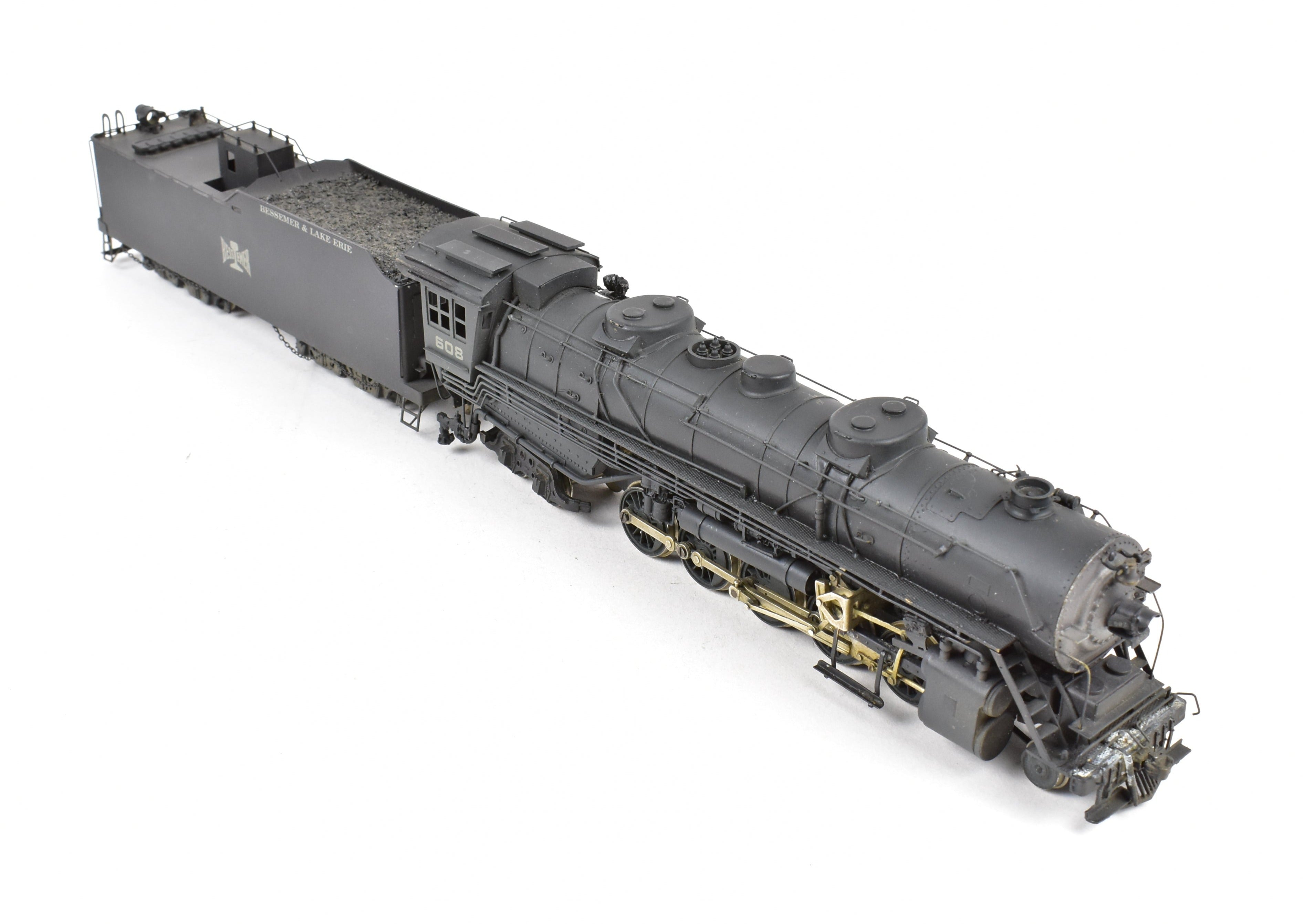HO Scale Brass Nickel Plated Model Train - Bessemer & Lake Erie 2-10-4 FP No. 608 Reboxxed Version
