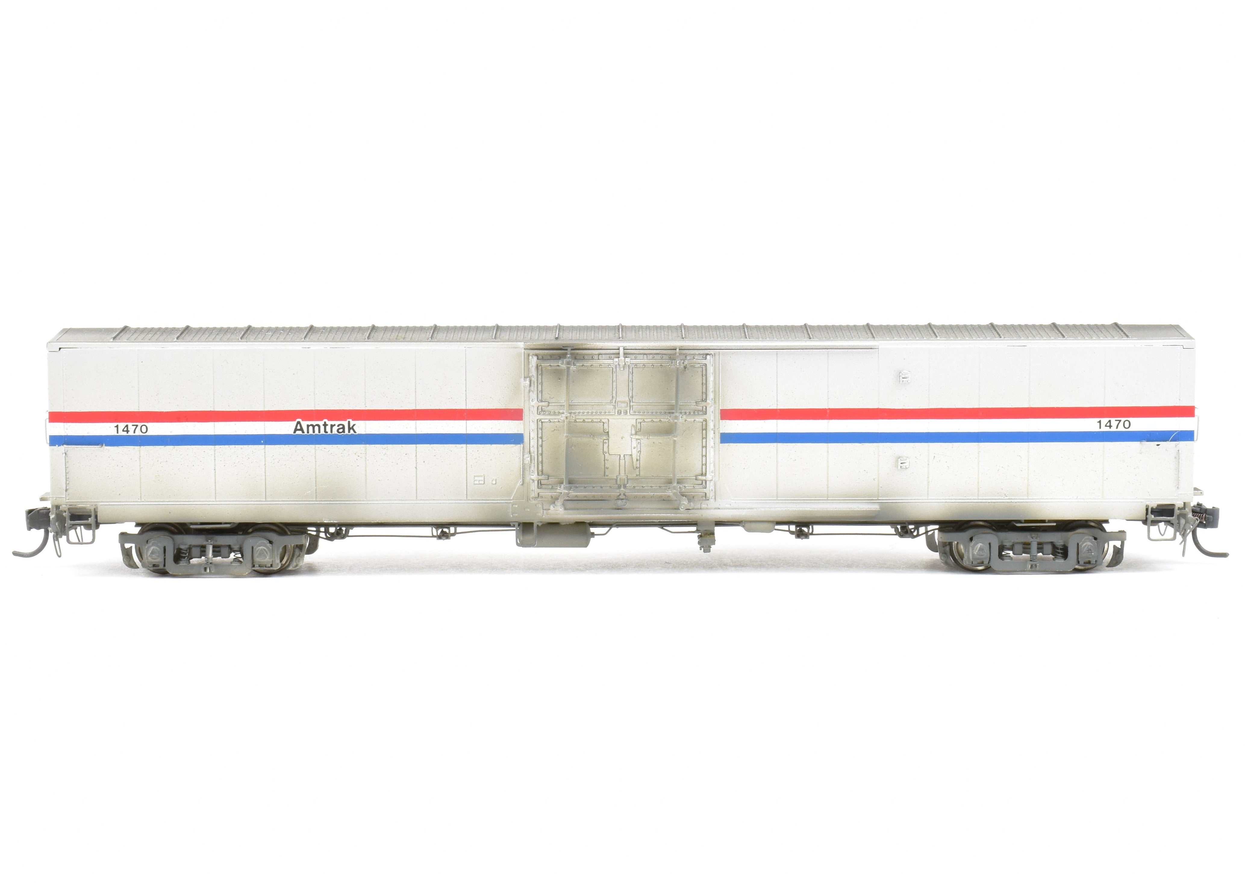 Custom Painted & Weathered HO Brass Metro Models Amtrak #1470 Merchandise Handling Car