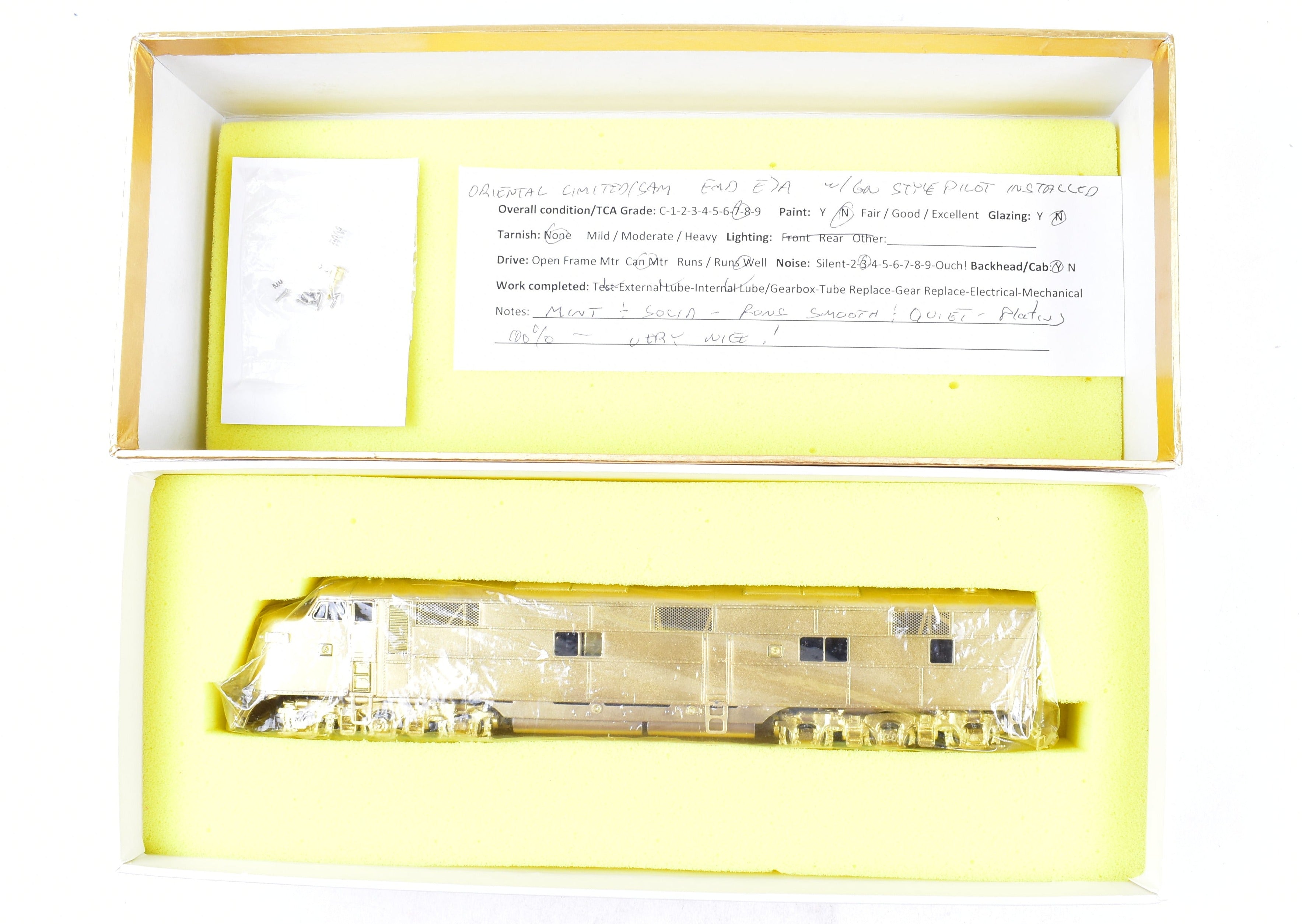 HO Scale Brass Oriental Limited Model Train - EMD E7A 2000 HP Phase I with Great Northern Closed Pilot Replica