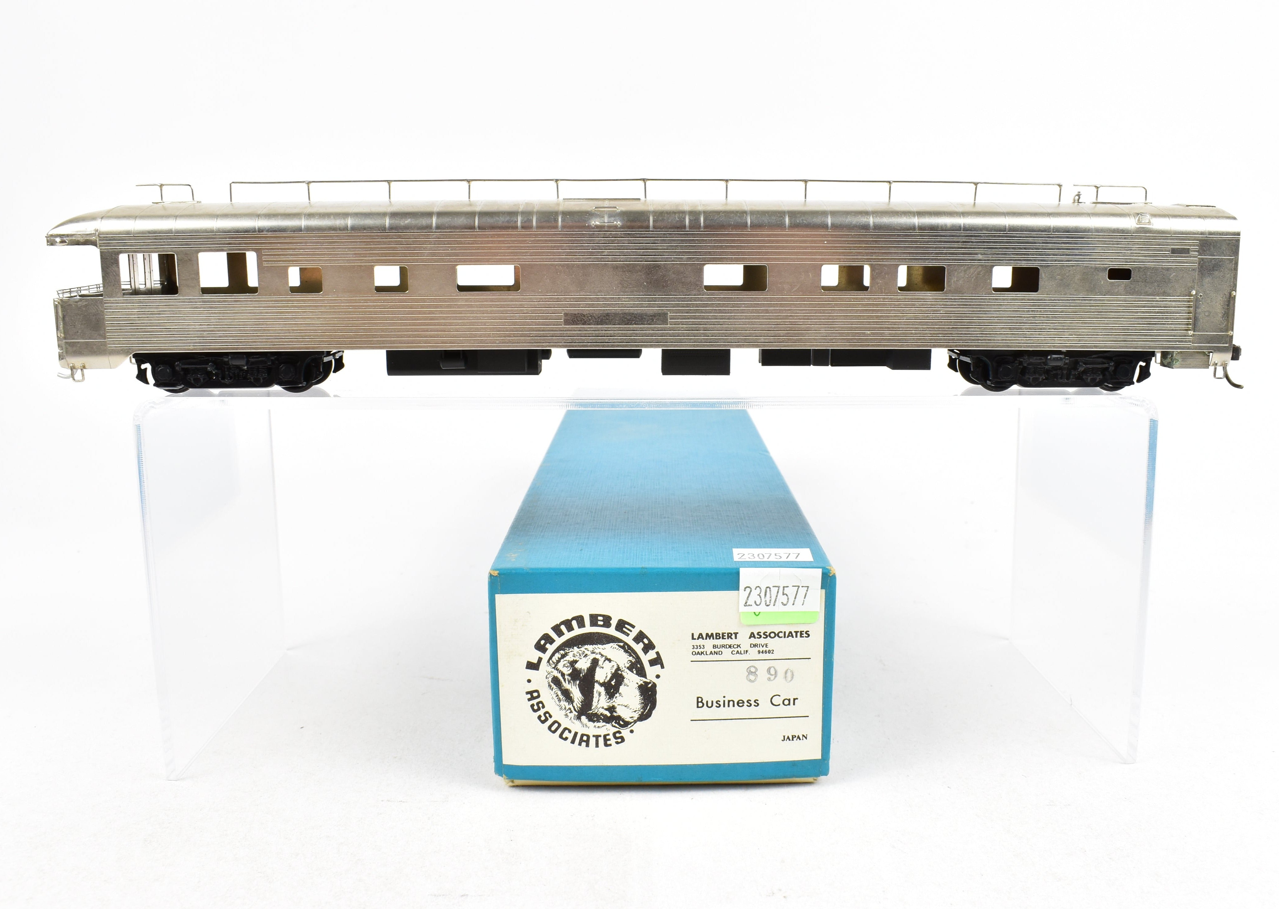 HO Scale Brass Lambert ATSF - Santa Fe Business Car by Pullman Standard, Ideal for Model Train Enthusiasts