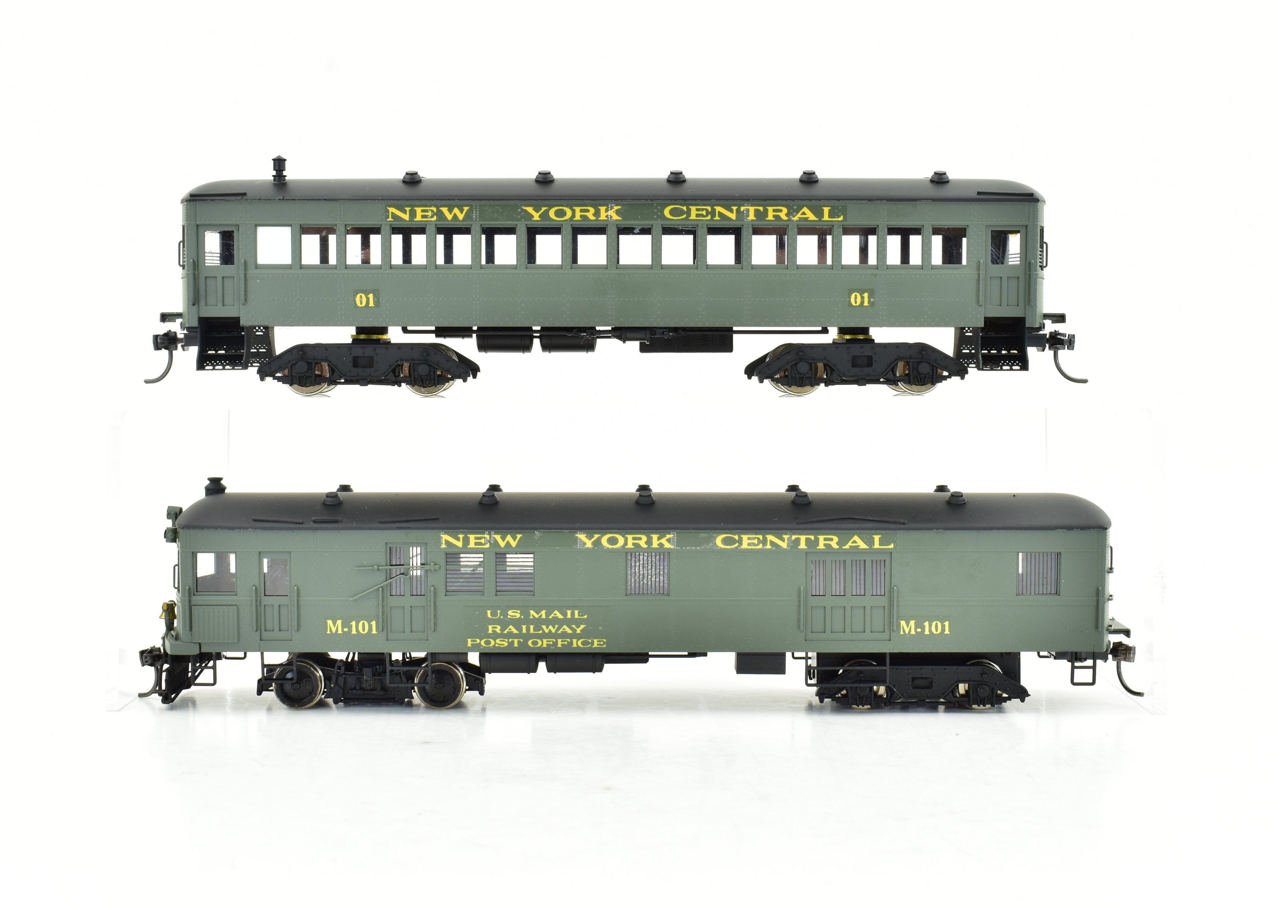 HO Scale Custom Brass Gas Motor Rail Car Set - New York Central 2 Car Set by Brass NJ Custom, Built by Orion in Japan
