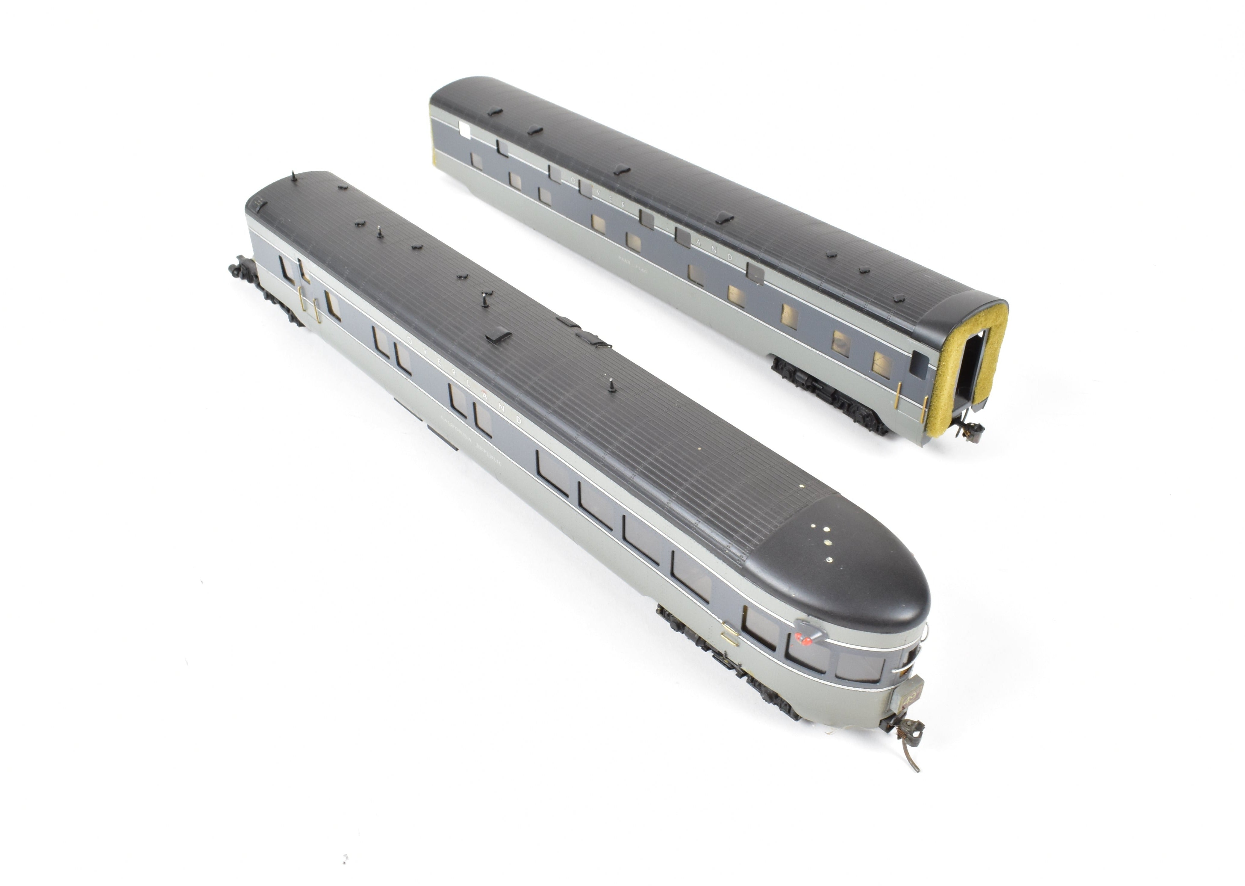 HO Scale Brass Model Train Set - Oriental Limited SP/UP/C&NW UP Union Pacific The Forty Niner 8-Car Set in Two-Tone Gray with Overland Lettering