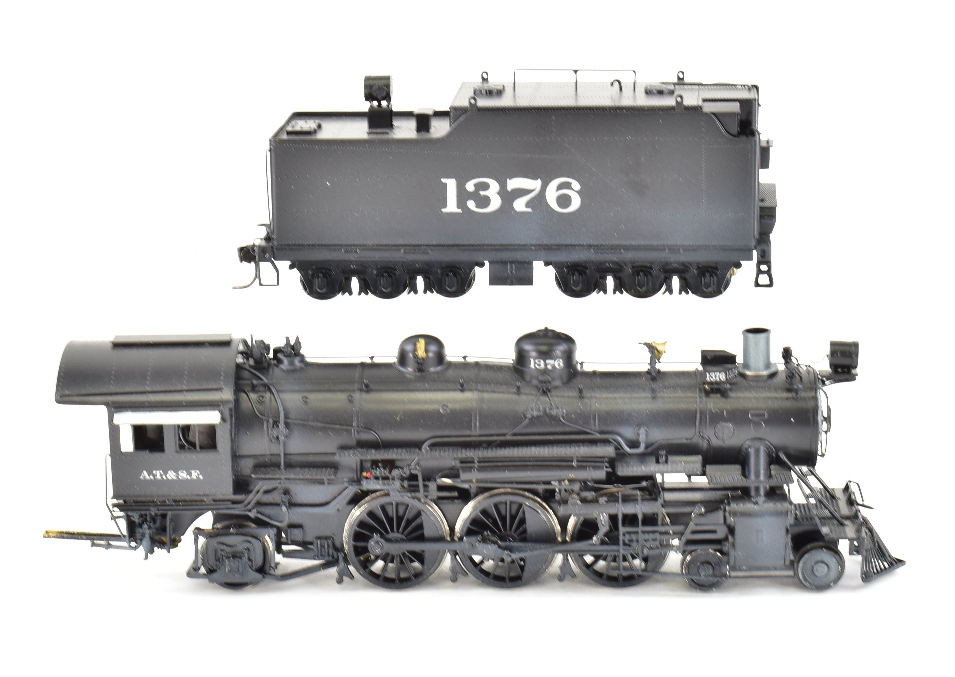 Hallmark HO Scale Brass Pacific Fast Mail Model Train - Fujiyama ATSF Santa Fe 4-6-2 Class 1337 Custom Painted with Exquisite Details