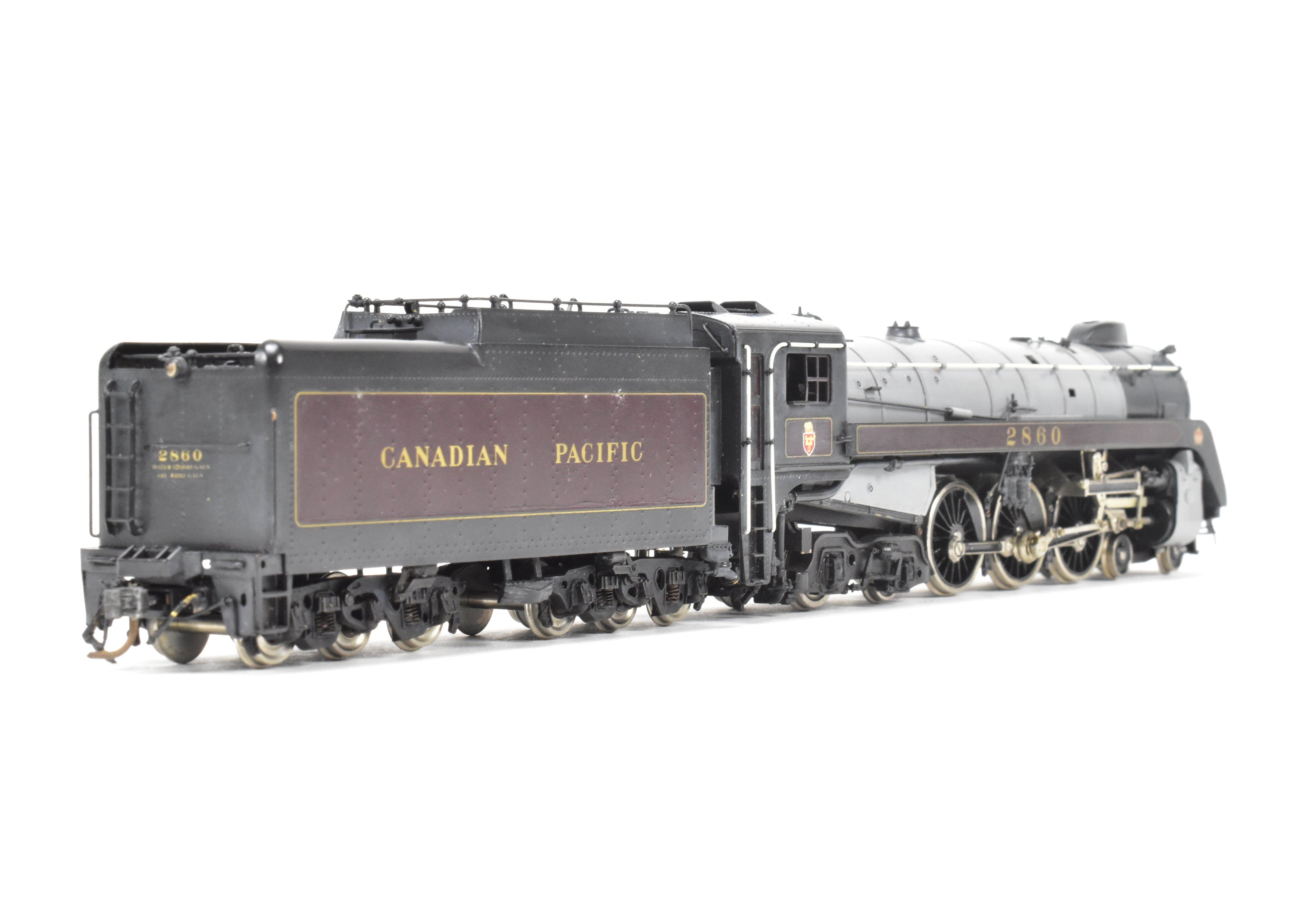 HO Scale Brass PFM - Tenshodo CPR Canadian Pacific H-1e #2860 Royal Hudson Factory Painted Model