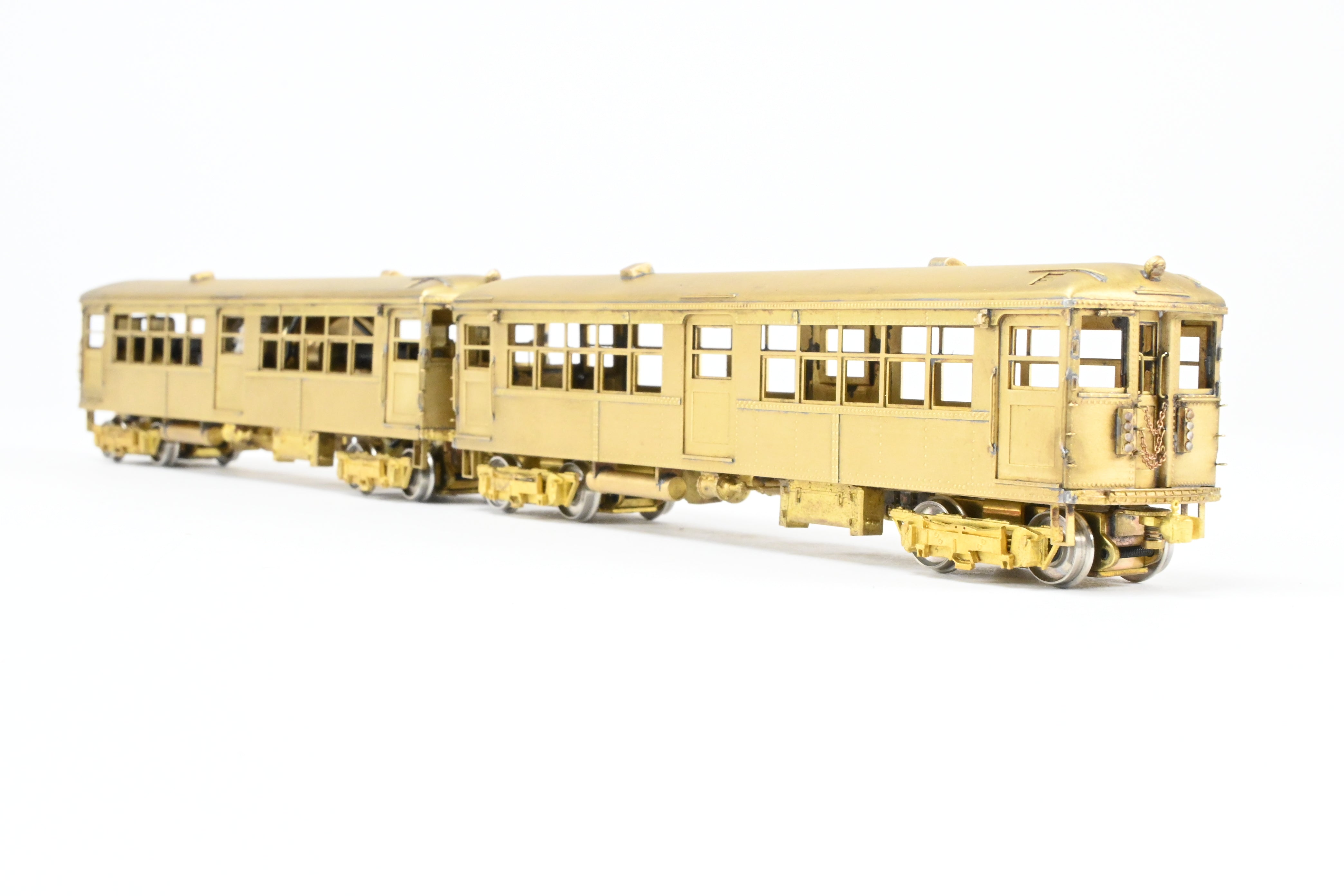 HO Scale Brass Model Train Set - MTS Imports CTA Chicago Transit Authority Modified 4001 - 4250 Series Elevated Cars Two - Car Set