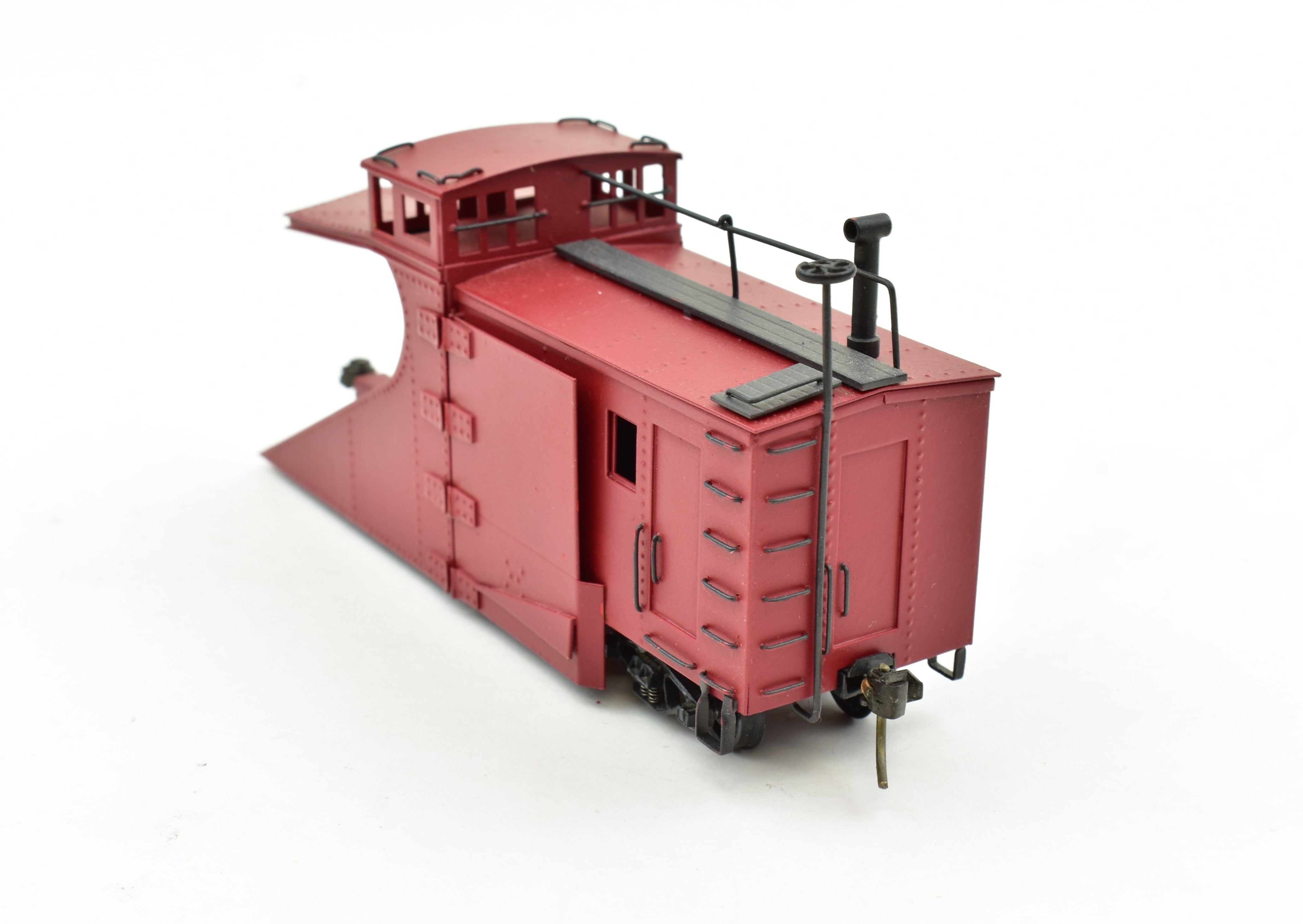 HO Scale Brass NJ Custom MOW Snow Plow with All - Steel Construction and Working Wings
