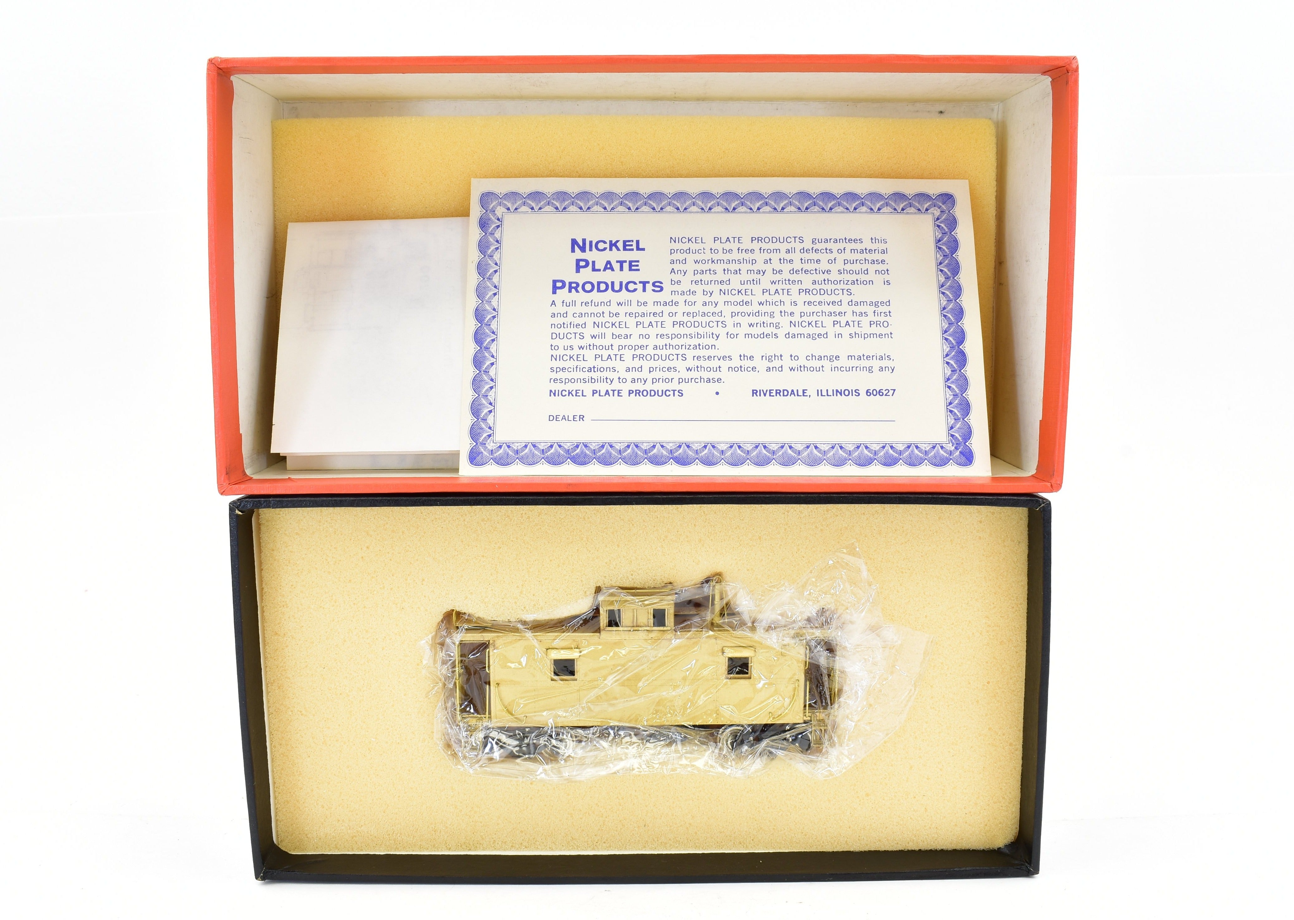 High - Quality HO Brass Nickel - Plated Chesapeake & Ohio Steel Caboose Model