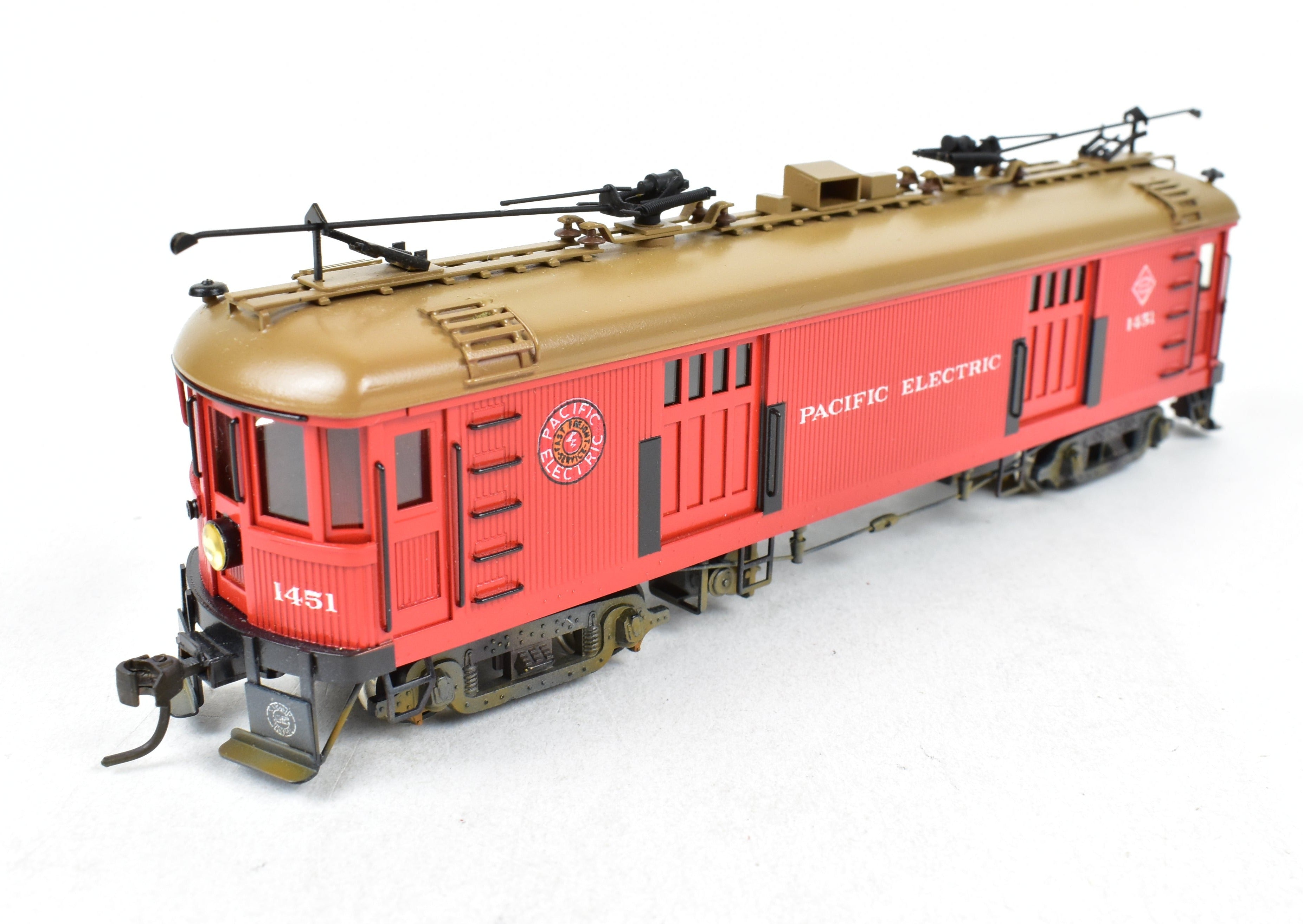 High - Quality Professionally Painted and Finished HO Scale Brass Suydam Pacific Electric Wood Box Motor Model