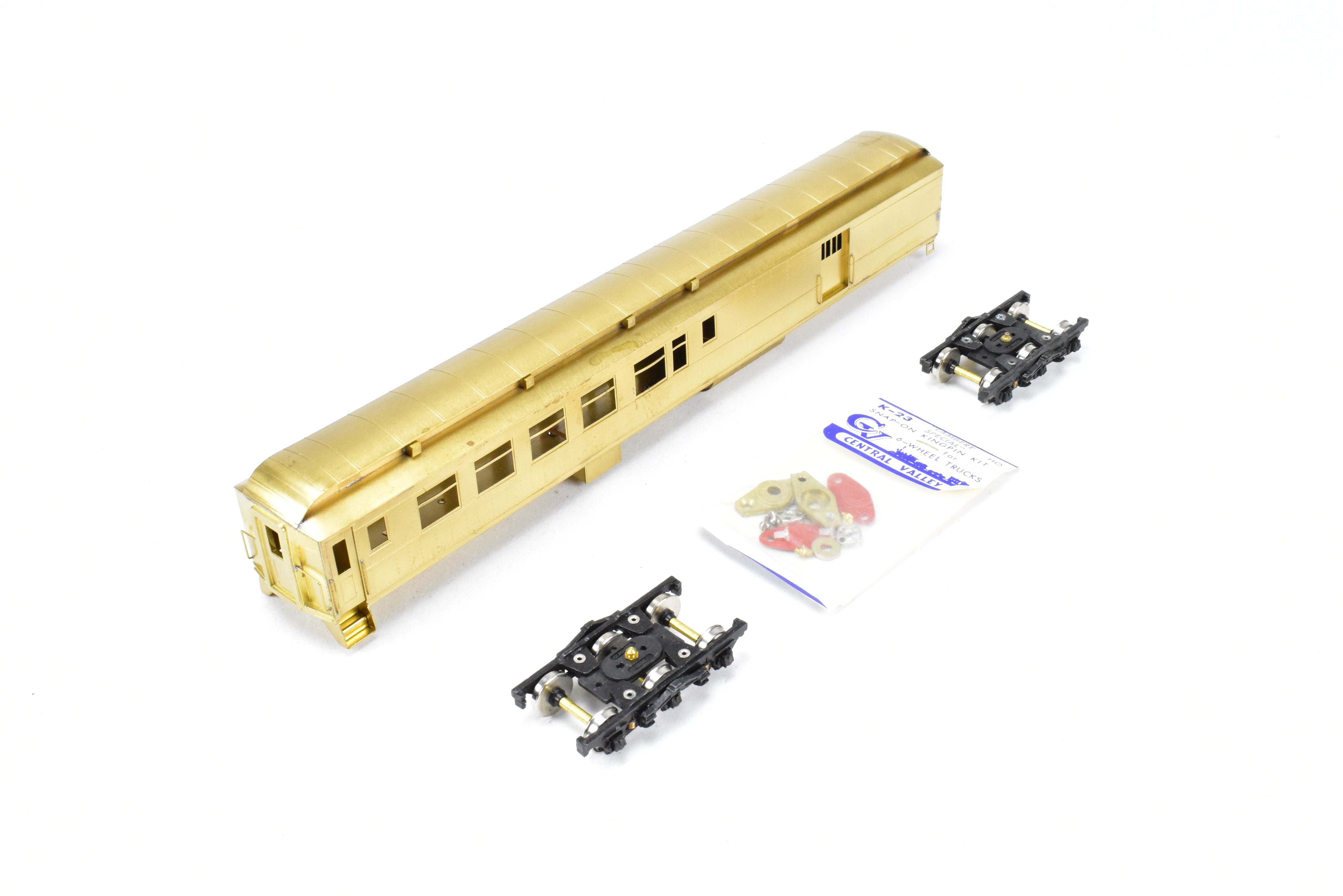 HO Scale Brass ATSF - Santa Fe Heavyweight Combine with Central Valley Trucks