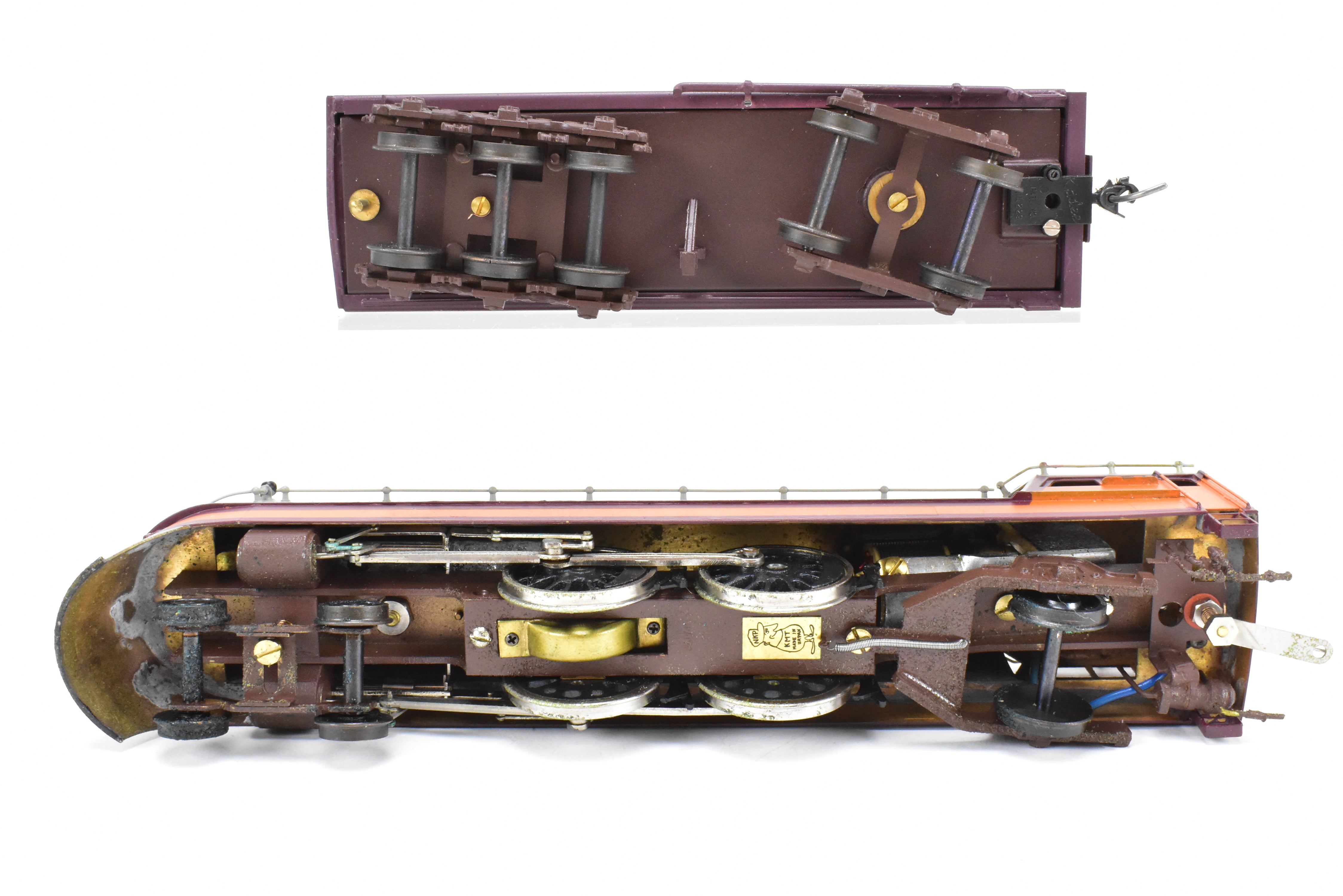 HO Scale Brass NPP Nickel - Plated Milwaukee Road Class A 4 - 4 - 2 Streamlined Hiawatha Atlantic w/Slight Foam Damage