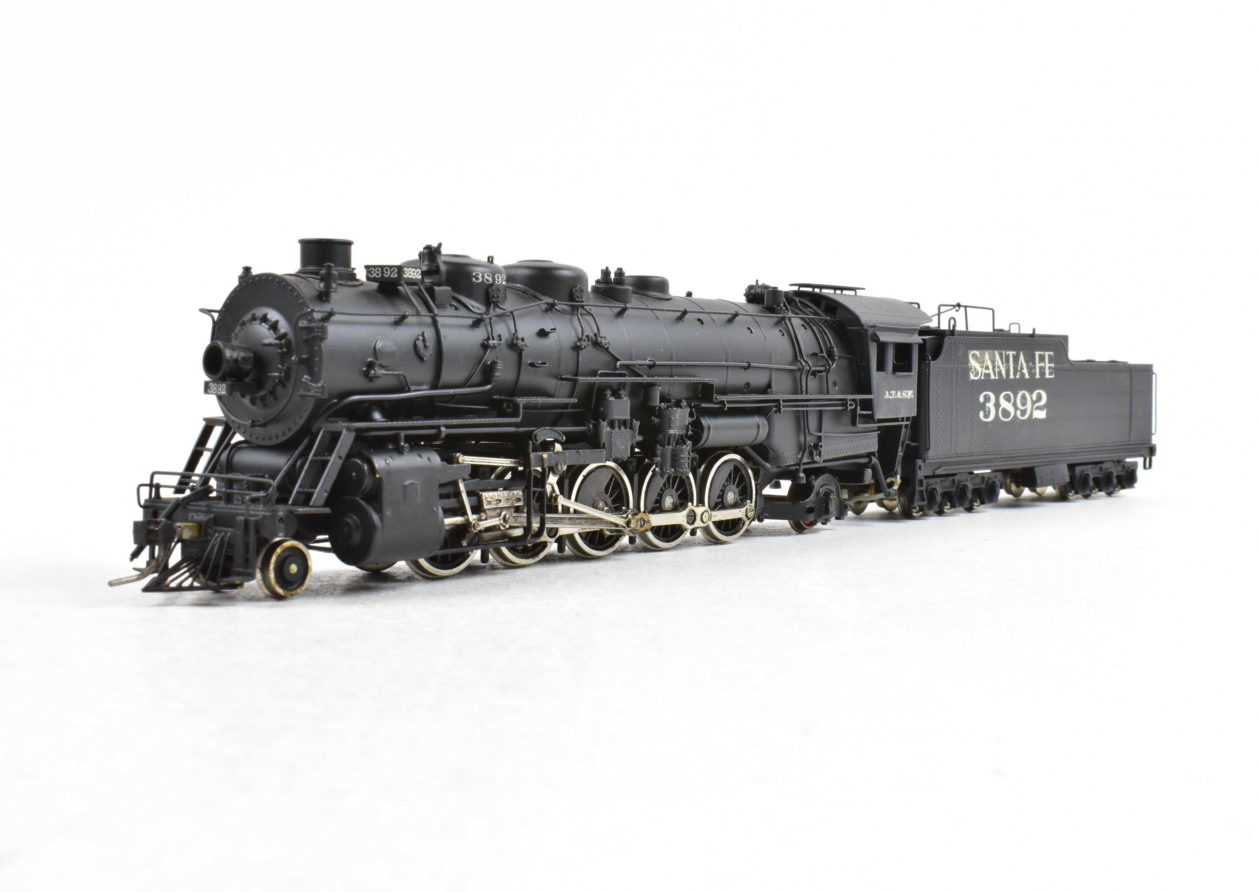 HO Scale Brass PFM Custom-Painted United ATSF Santa Fe 2-10-2 3800 Class No. 3892