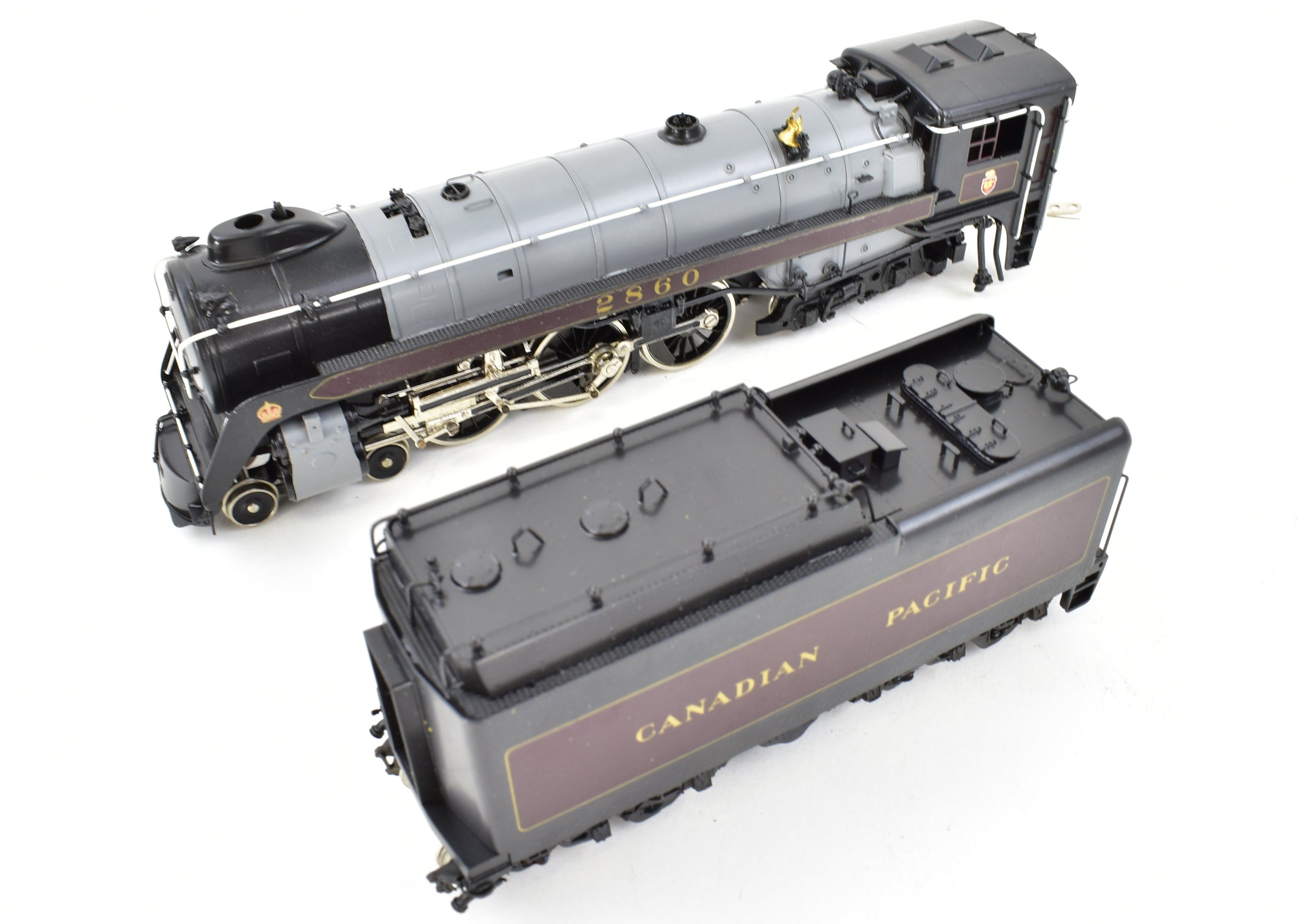 High - Quality HO Scale Brass PFM - Tenshodo Canadian Pacific Railway 4 - 6 - 4 Class H - 1e #2860 Royal Hudson Model Locomotive for Railway Enthusiasts