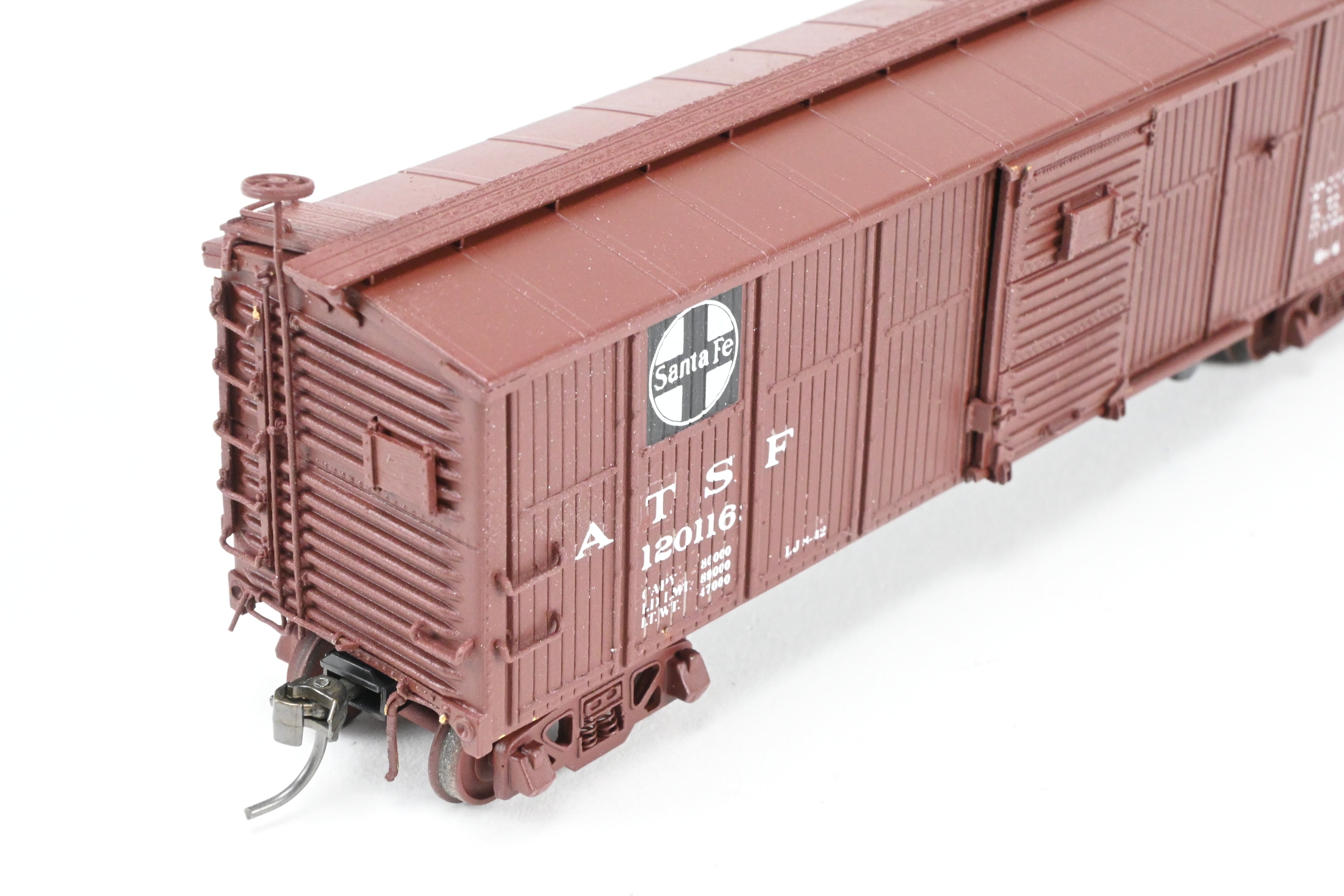 HO Scale Brass Model of Pecos River Brass ATSF - Santa Fe Bx - 6 Boxcar with CP Number 120116